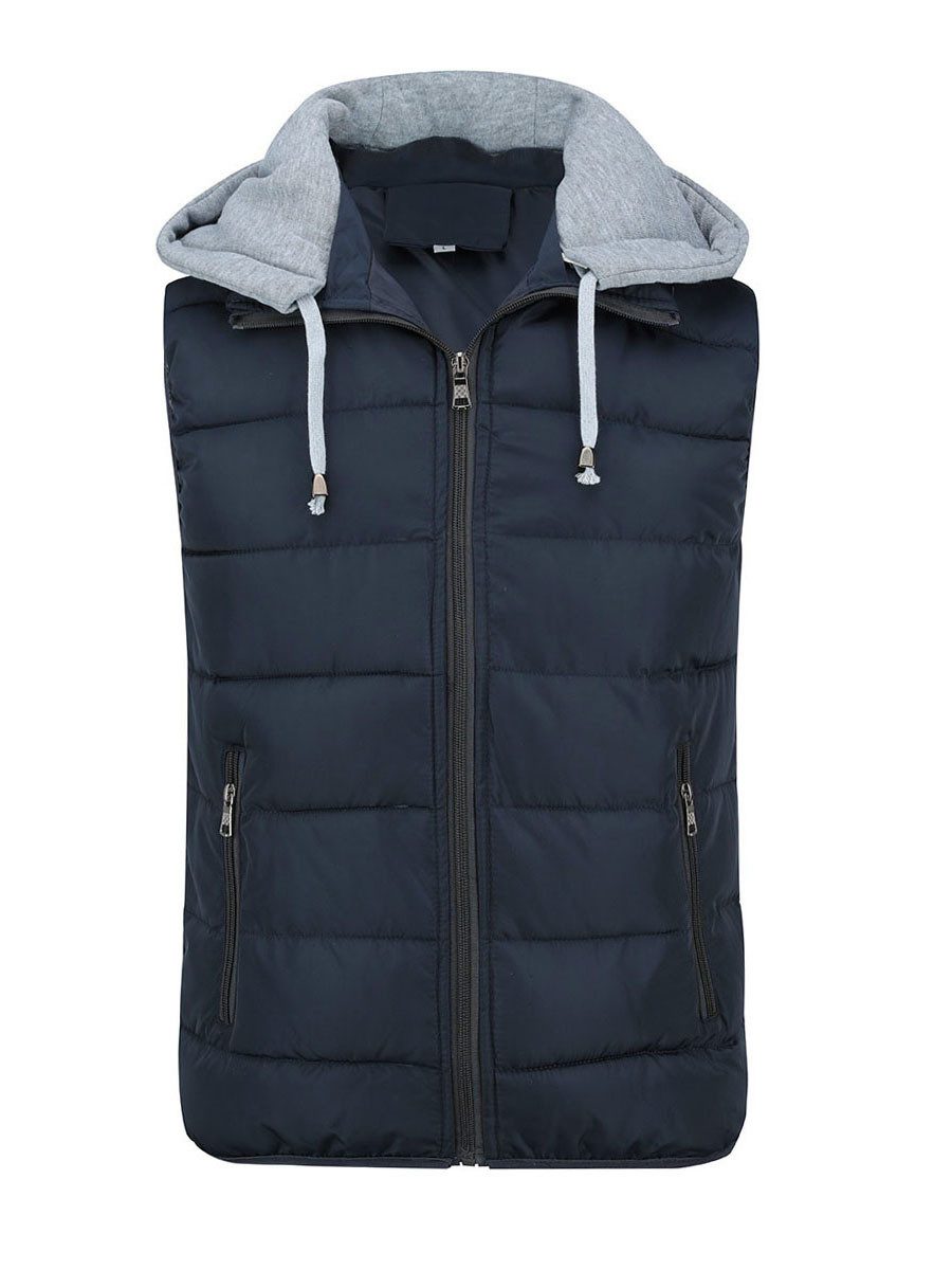 YOUTHUP Steppweste Herren Dicke Winterweste mit Kapuze günstig online kaufen