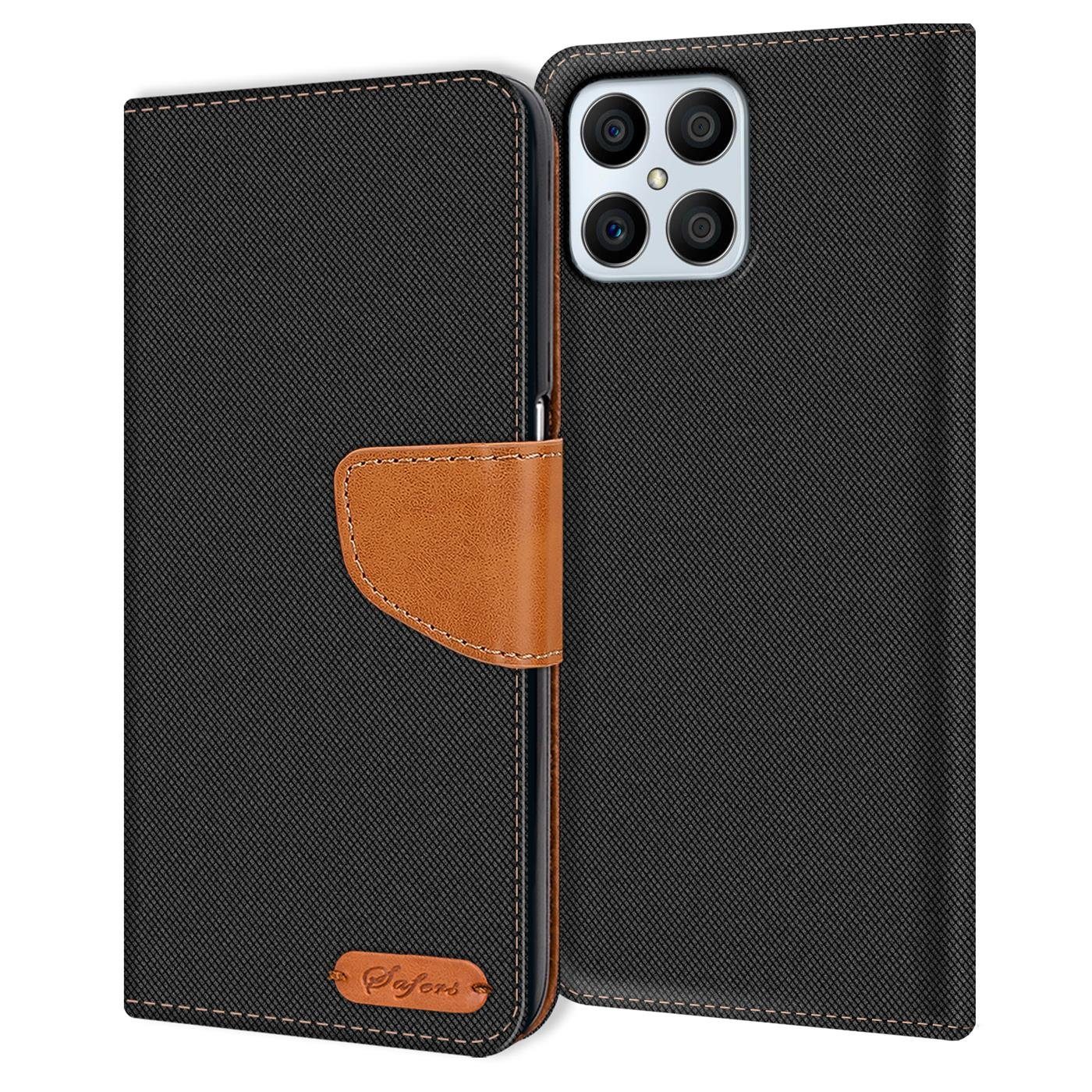 CoolGadget Handyhülle Denim Schutzhülle Flip Case für Honor X8 6,7 Zoll, Book Cover Handy Tasche Hülle für Honor X8 Klapphülle