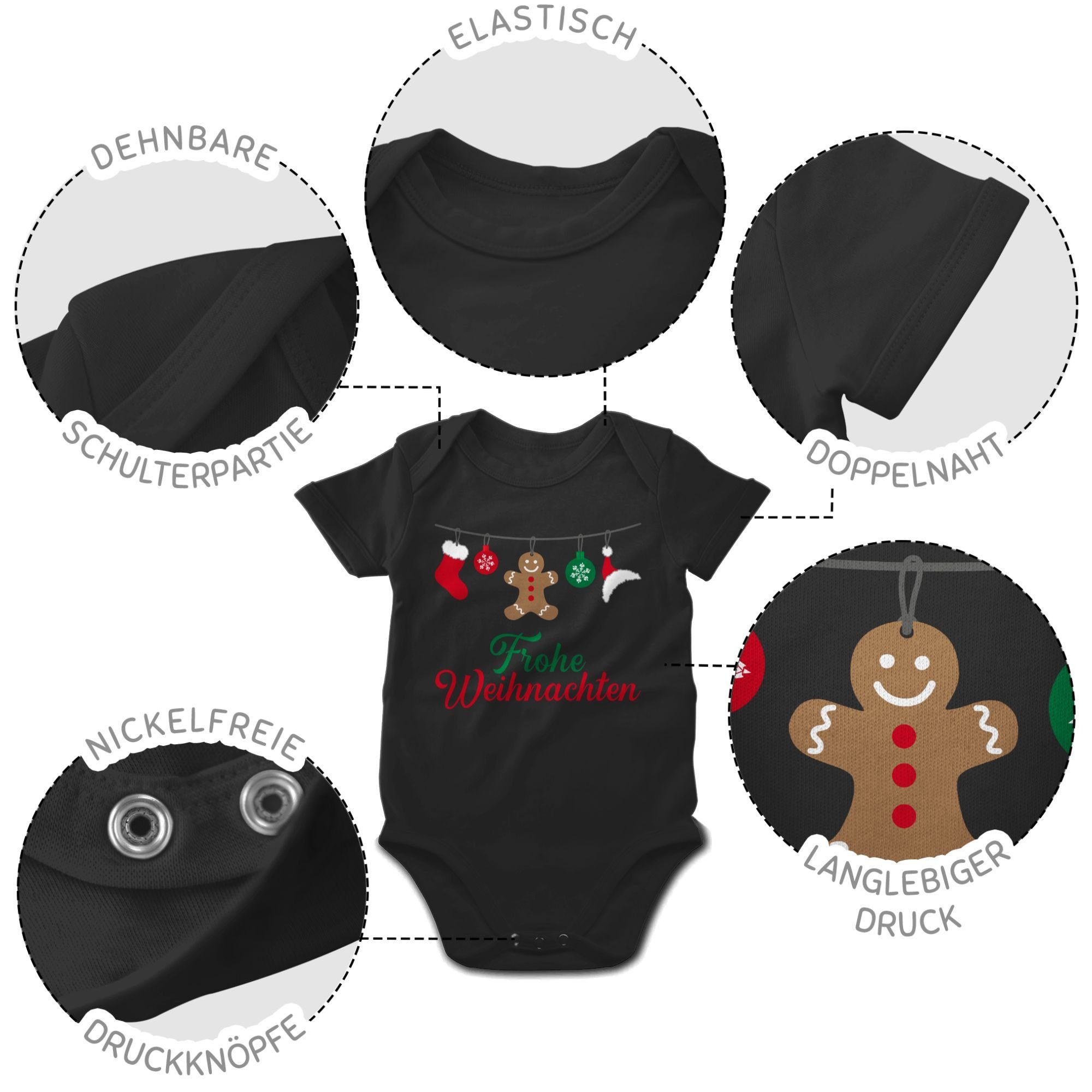 Weihnachten Kleidung Schwarz Weihnachten Shirtracer Shirtbody Frohe Baby 2