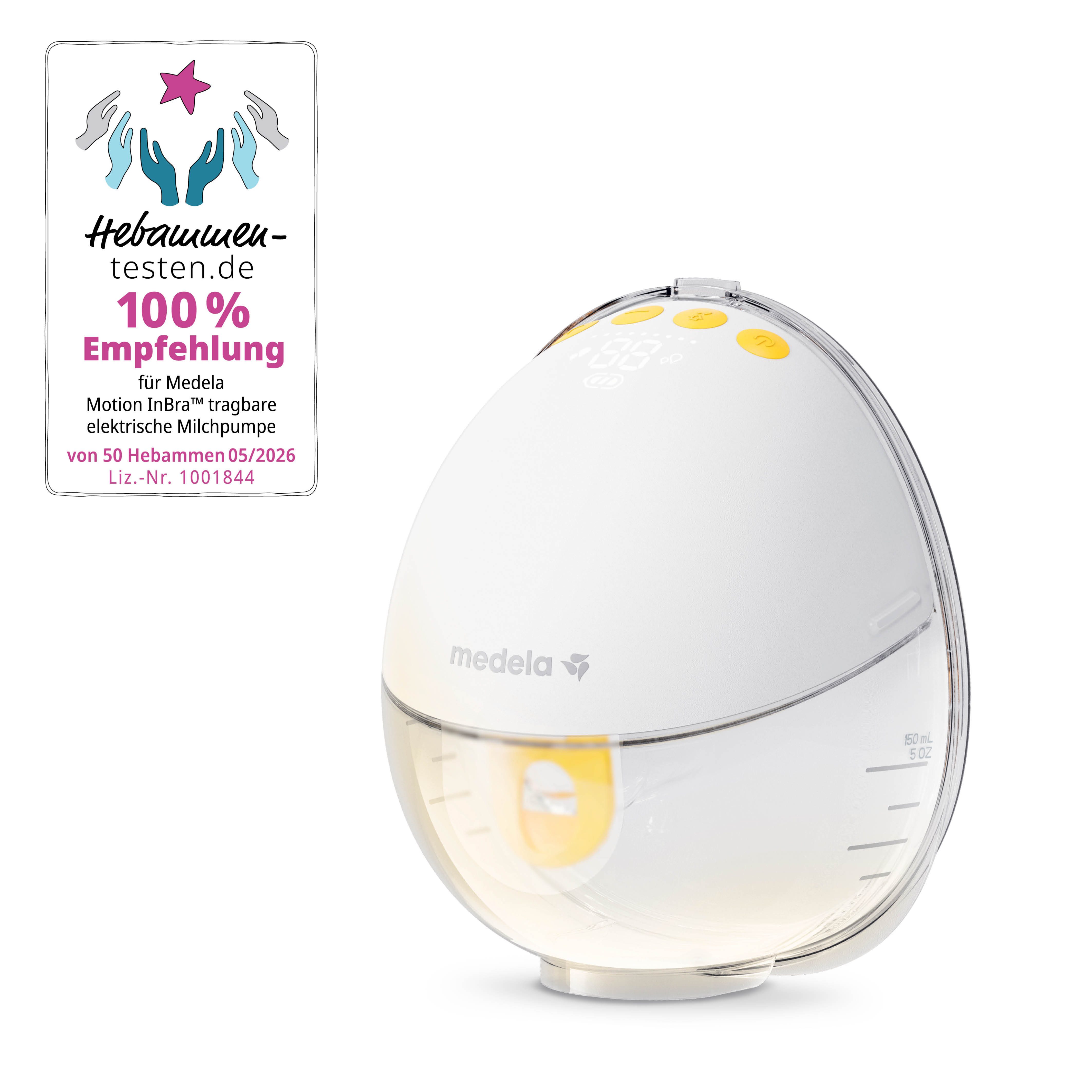 MEDELA Elektrische Milchpumpe Motion InBra tragbare elektrische Milchpumpe tragbar, hocheffiziente, tragebare Einzelmilchpumpe