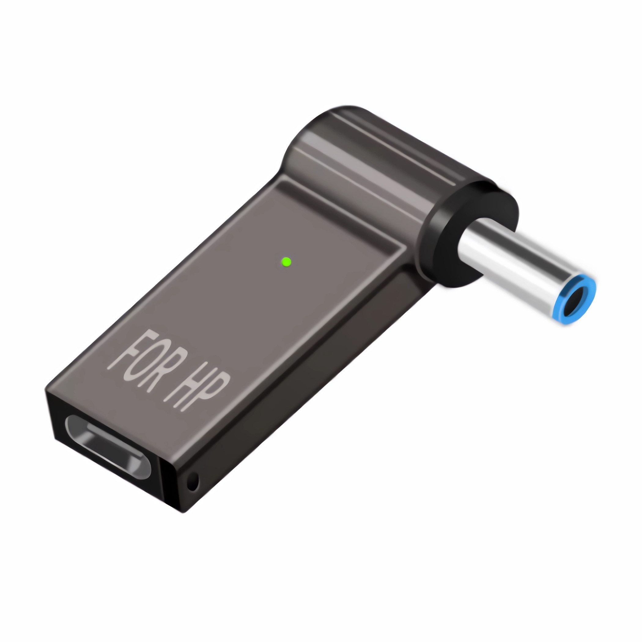 Bolwins C64 USB Typ-C zu DC mit PD Kabel Adapter für HP Laptop St 4,5*3,0mm Computer-Adapter USB-C Buchse zu DC-Stecker 4,5 × 3,0 mm, 0 cm, bis 100W Power Delivery, integrierter PD-Emulator