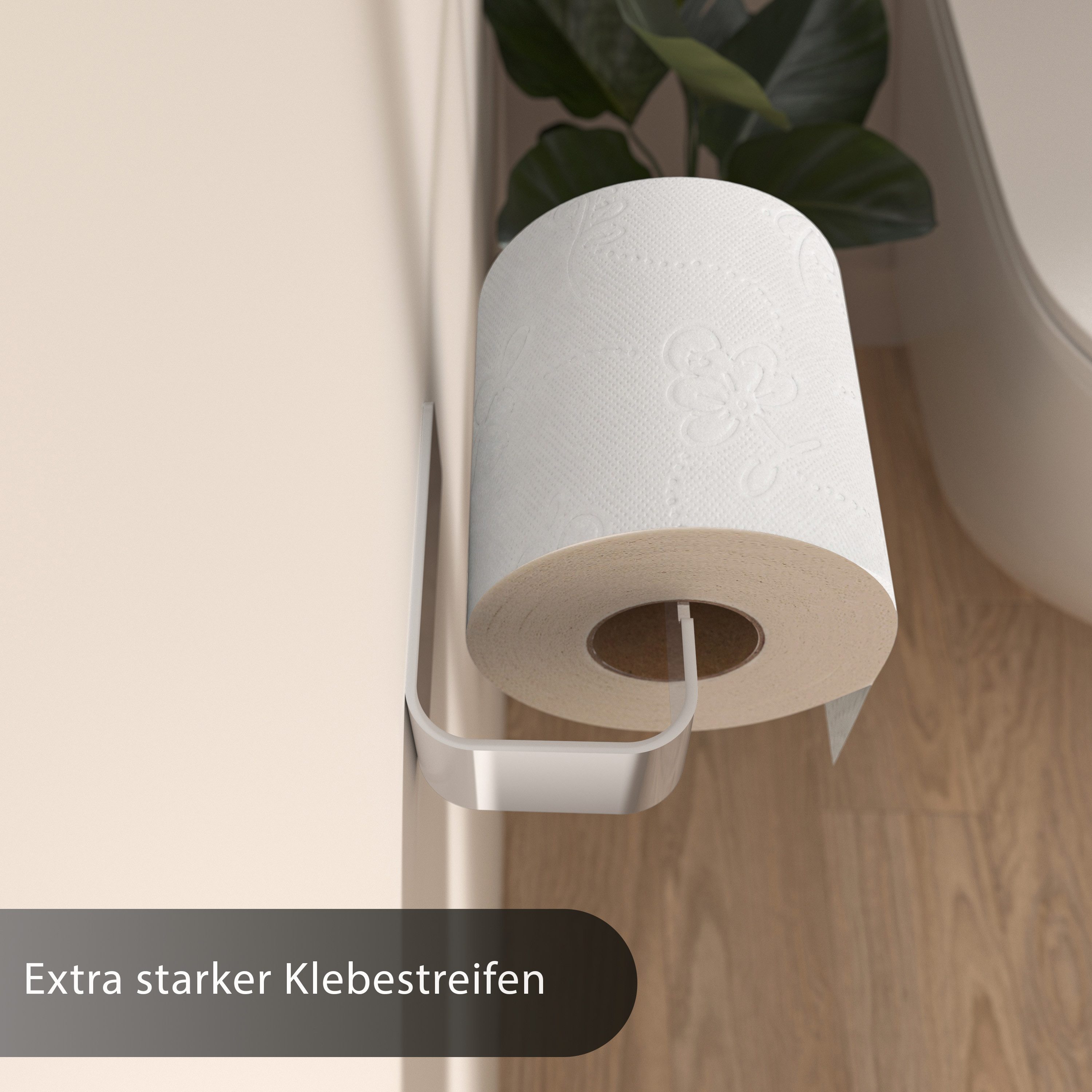 Dolvhin Toilettenpapierhalter ohne Bohren Klopapierhalter Selbstklebend WC Klorollenhalter Edelstahl, zum Kleben inkl. extra starkem 3M Klebestreifen – Bild 5 von 5