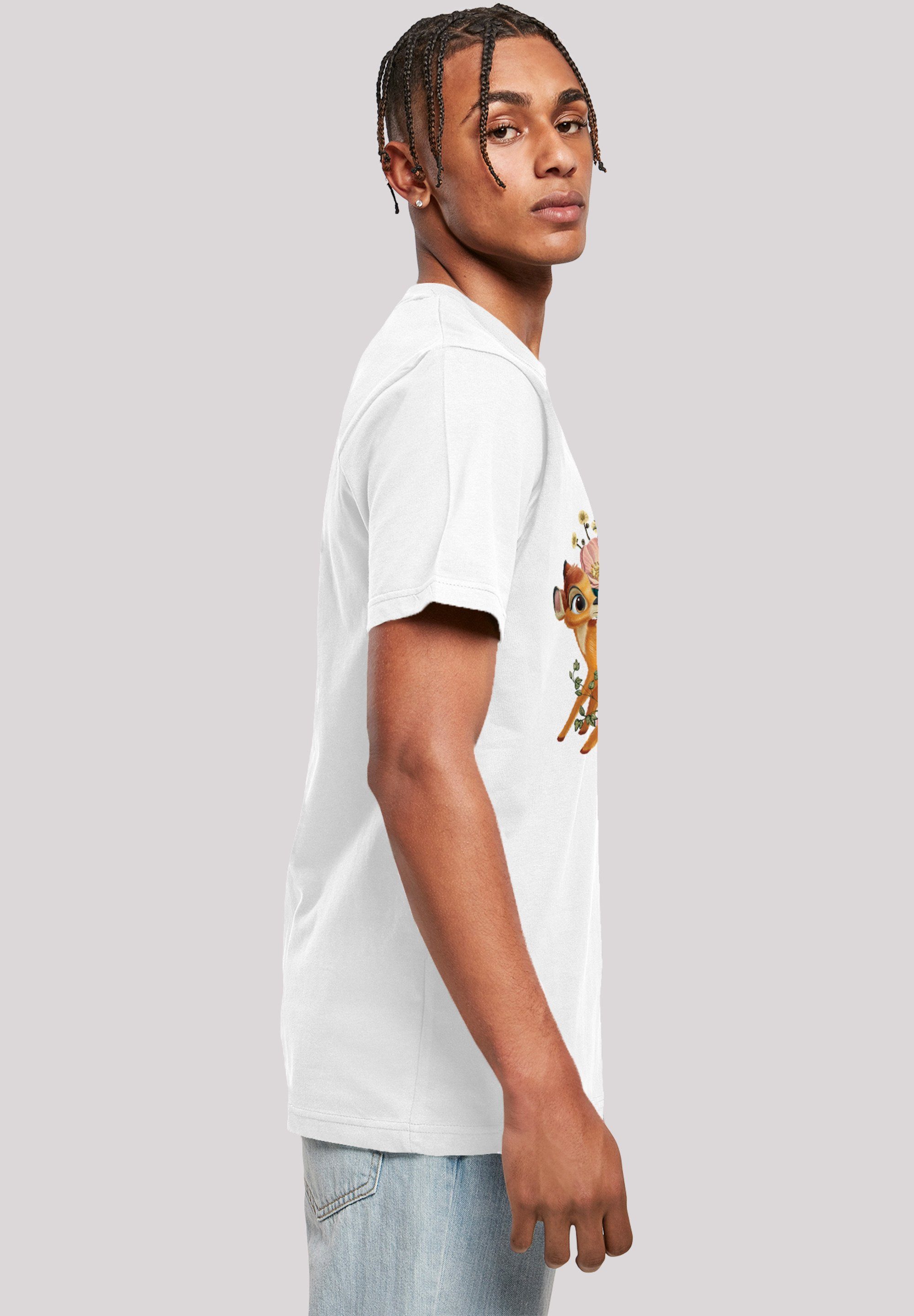 Bambi weiß Herren,Premium T-Shirt F4NT4STIC Meadow Disney Merch,Regular-Fit,Basic,Bedruckt