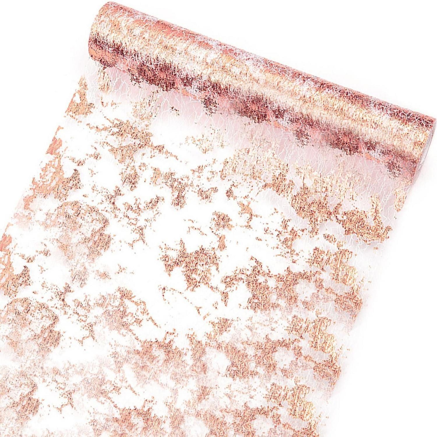 LuxusKollektion Tischband Tischläufer Roségold Metallic 28x10m