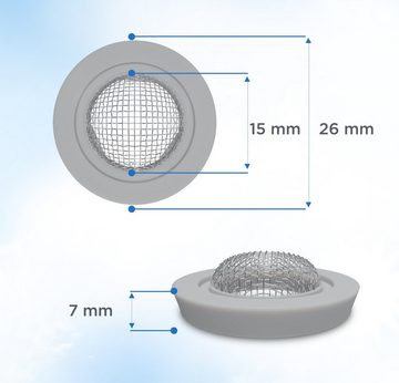 VIOKS Dichtungsring Gummidichtung universal für Waschmaschine, Geschirrspüler, mit Sieb für 3/4" Zulaufschlauchverschraubung