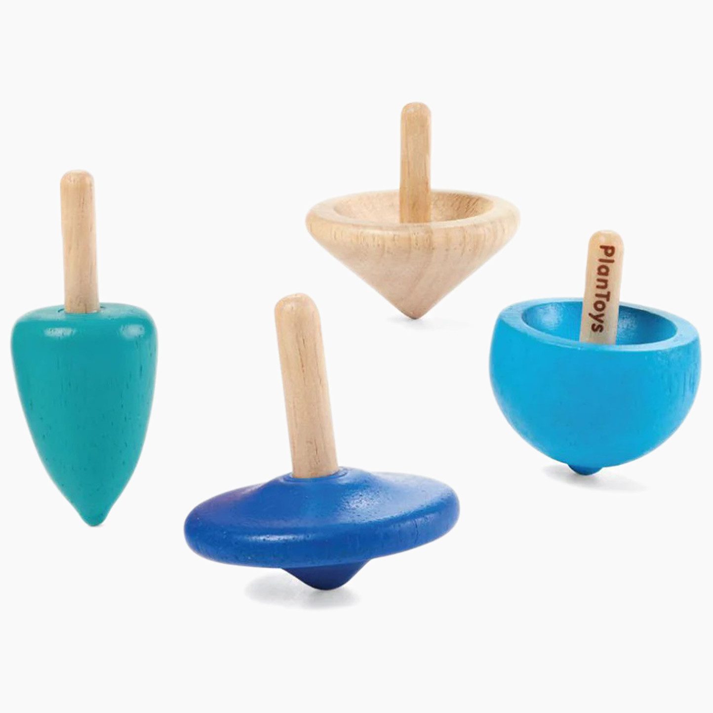 Plan Toys Kreisel PlanMini Kreisel 4er Set (packung, 4-tlg), Traditioneller Spielspaß,modernes Design