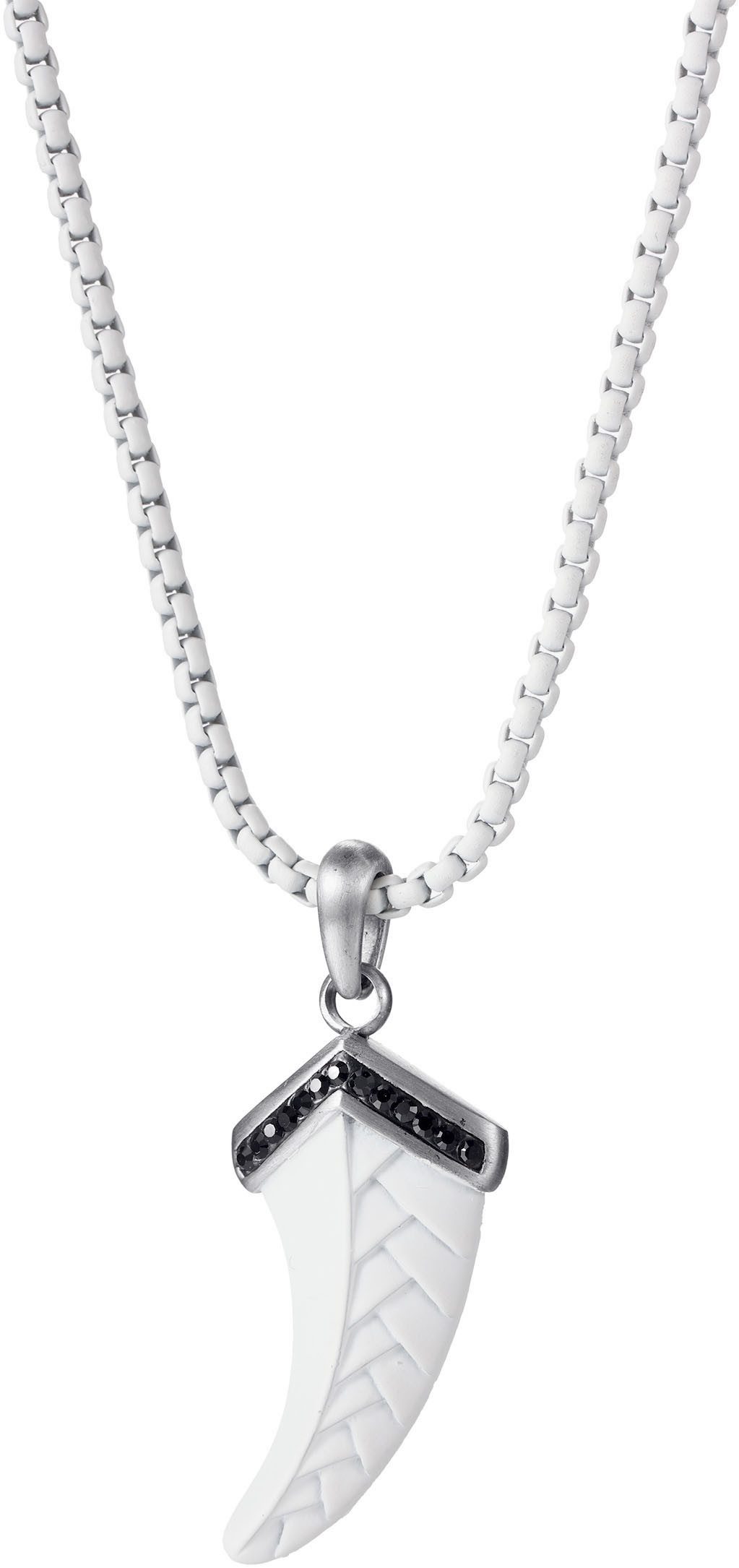 Kette mit Anhänger Schmuck Geschenk Edelstahl Halsschmuck Halskette Teeth Zahn