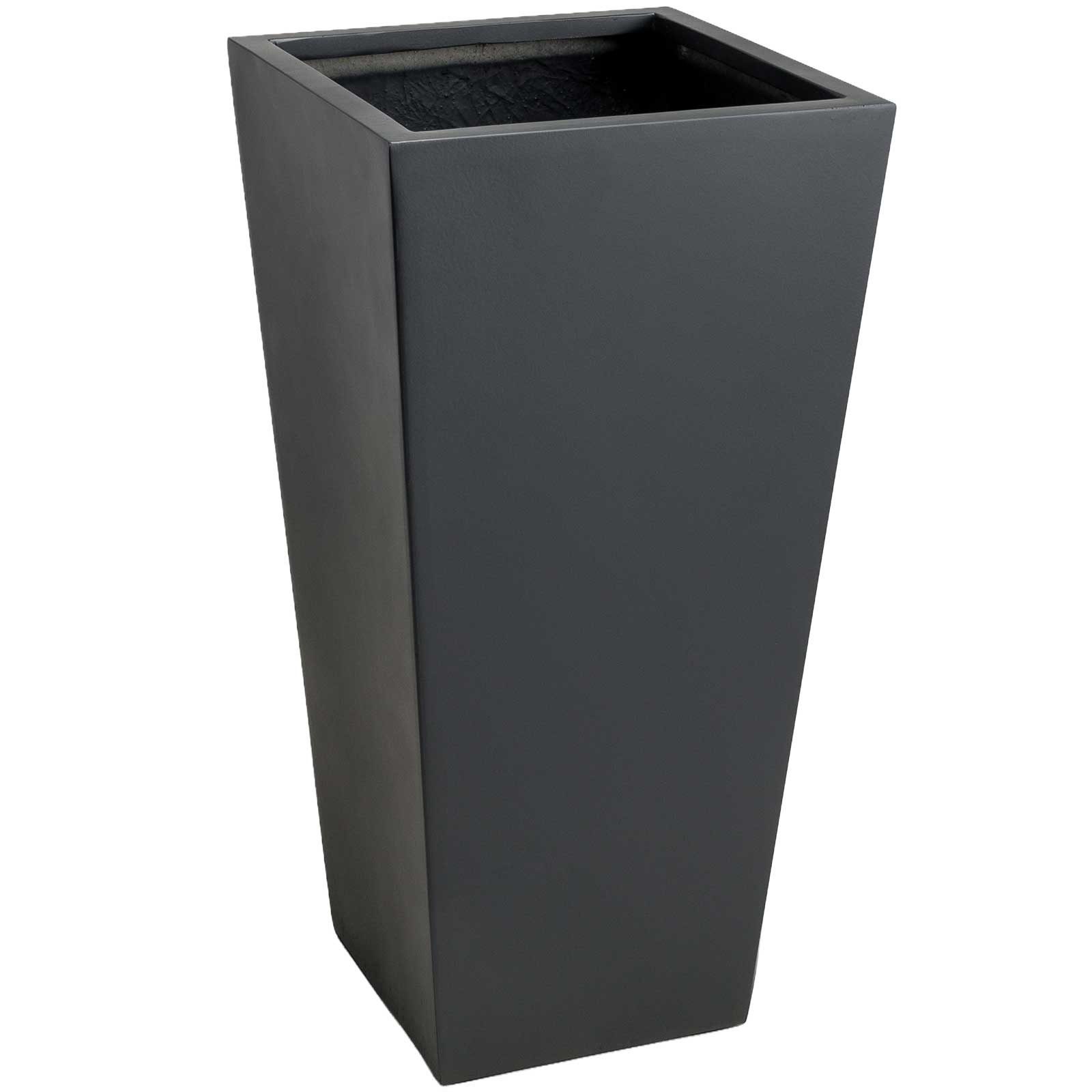 VIVANNO Pflanzkübel Fiberglas CLASSIC Säule - Anthrazit Matt (1 St), 35x35x70 cm