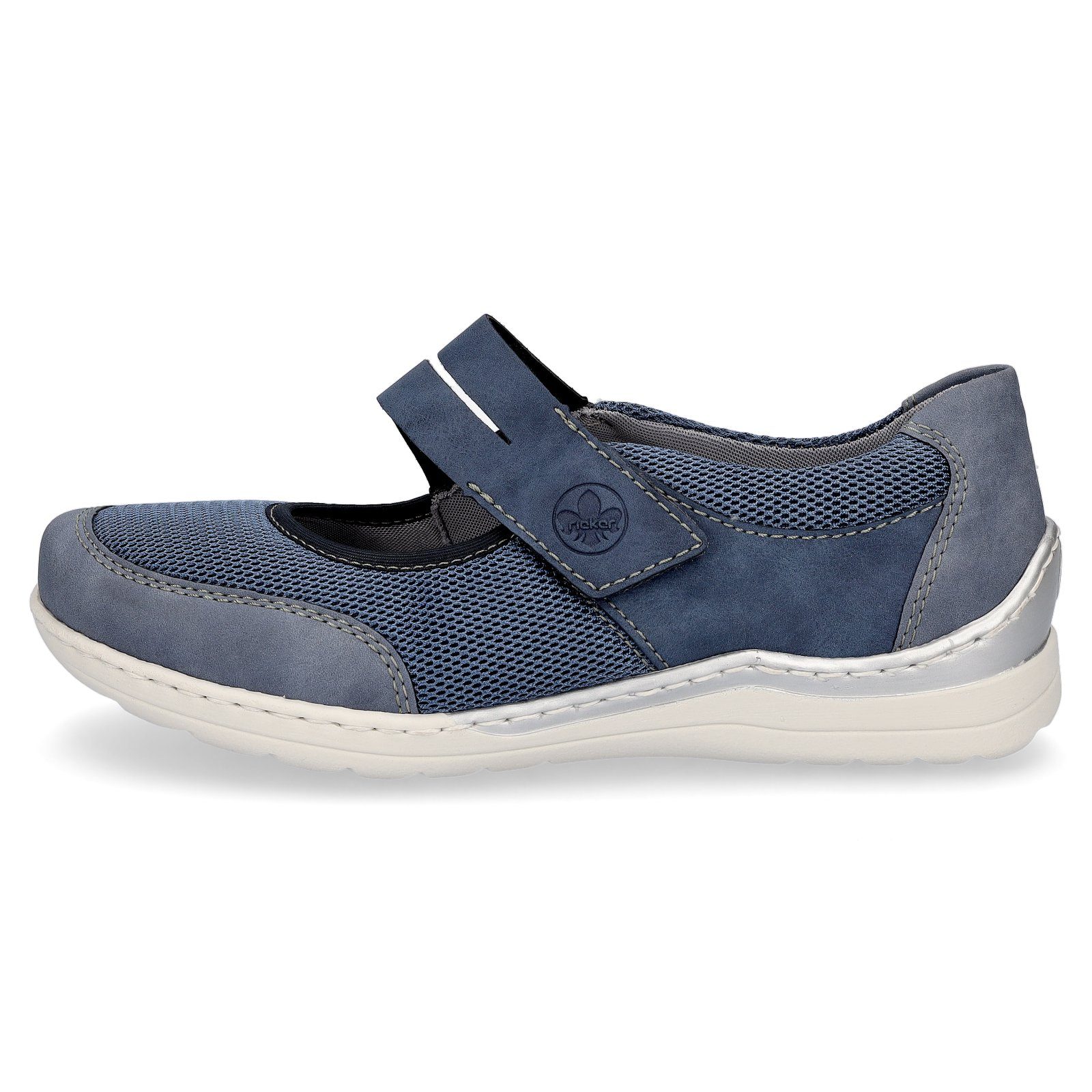 Slipper Slipper Rieker blau Rieker Mesh Damen