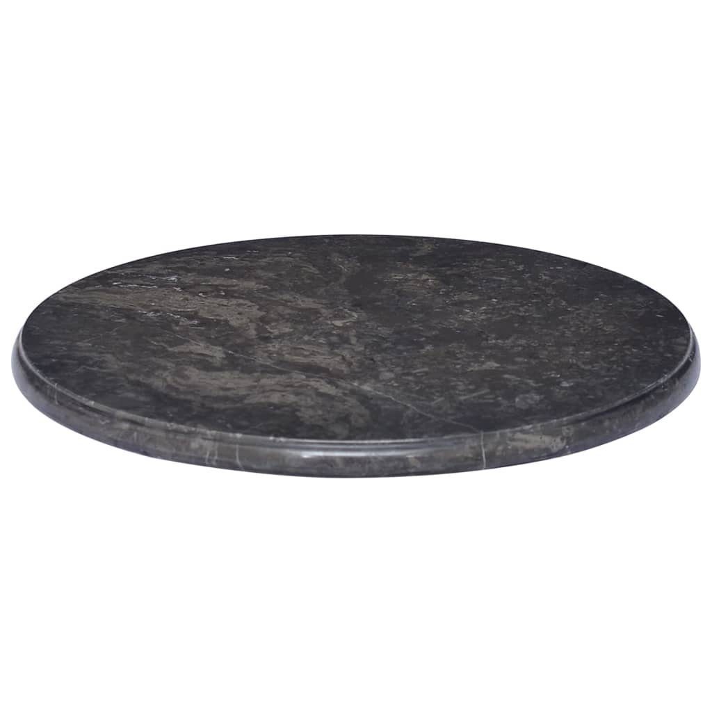 Marmor St) Tischplatte Ø50x2,5 furnicato cm Schwarz (1