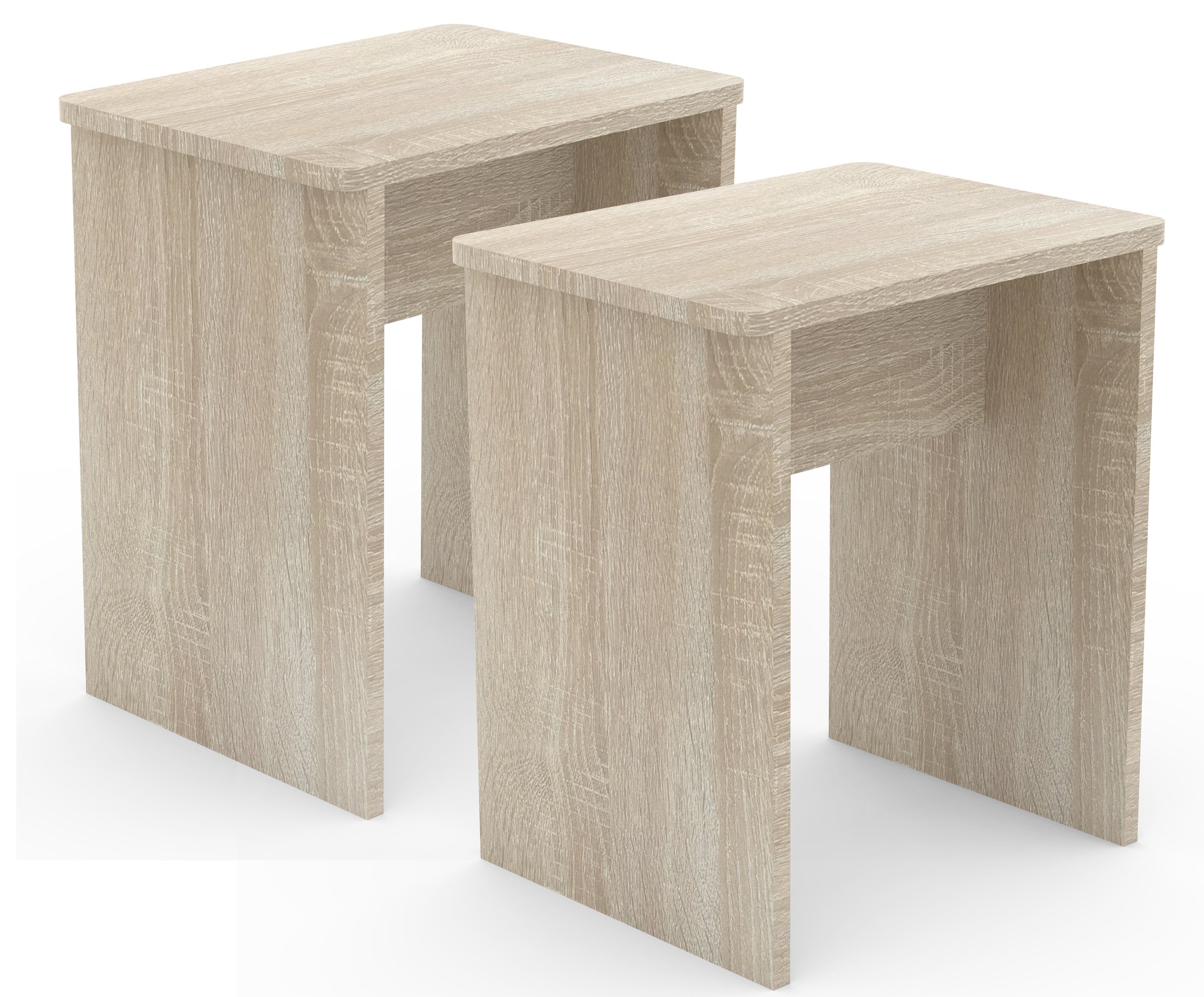 VCM Essgruppe Esal B. 40 x T. 30 x H. 45 cm, (Set, 2-tlg., 2x Hocker)
