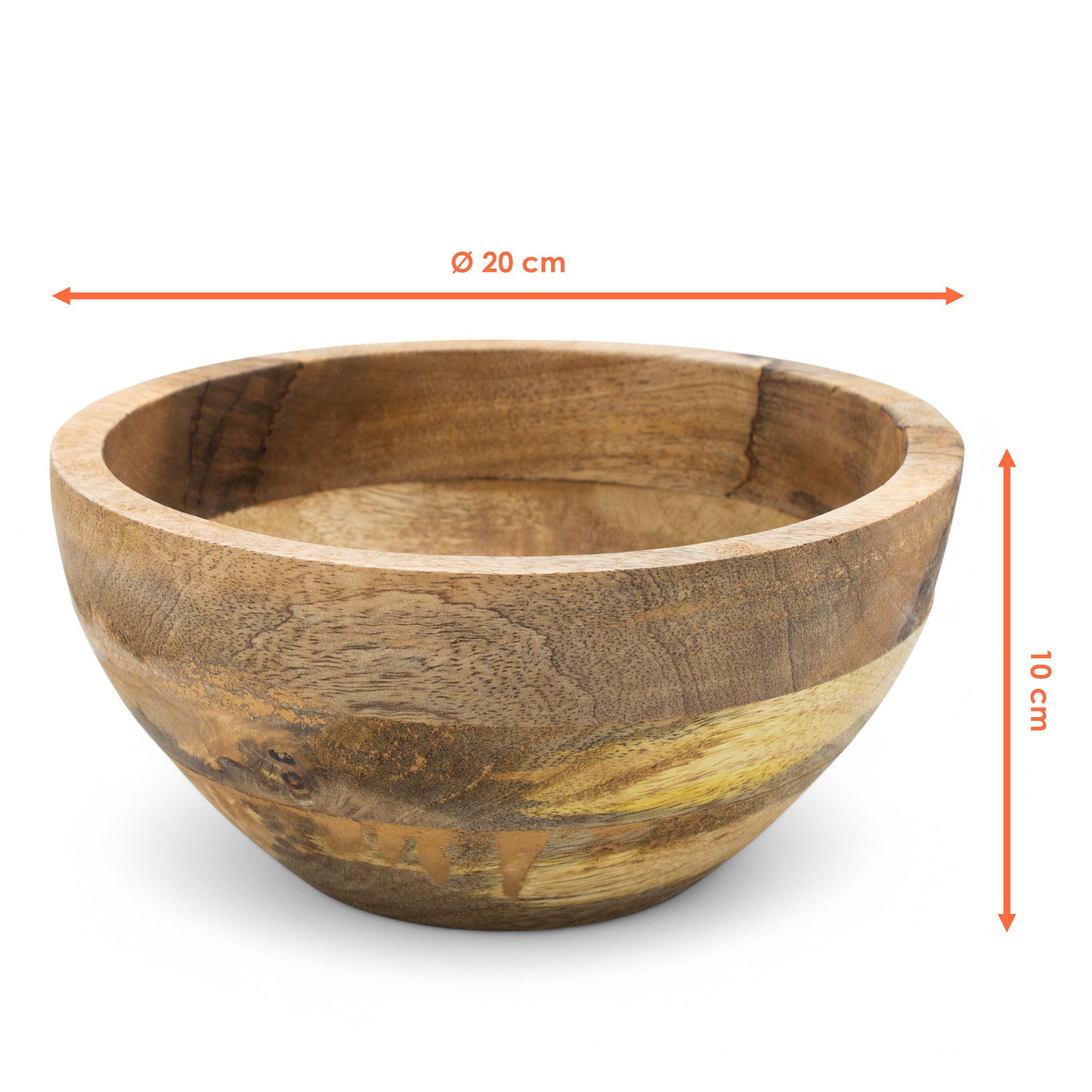 Spetebo Dekoschale Mango Deko Schale natur - 20 cm (Artikel, 1 St., Holzsch günstig online kaufen