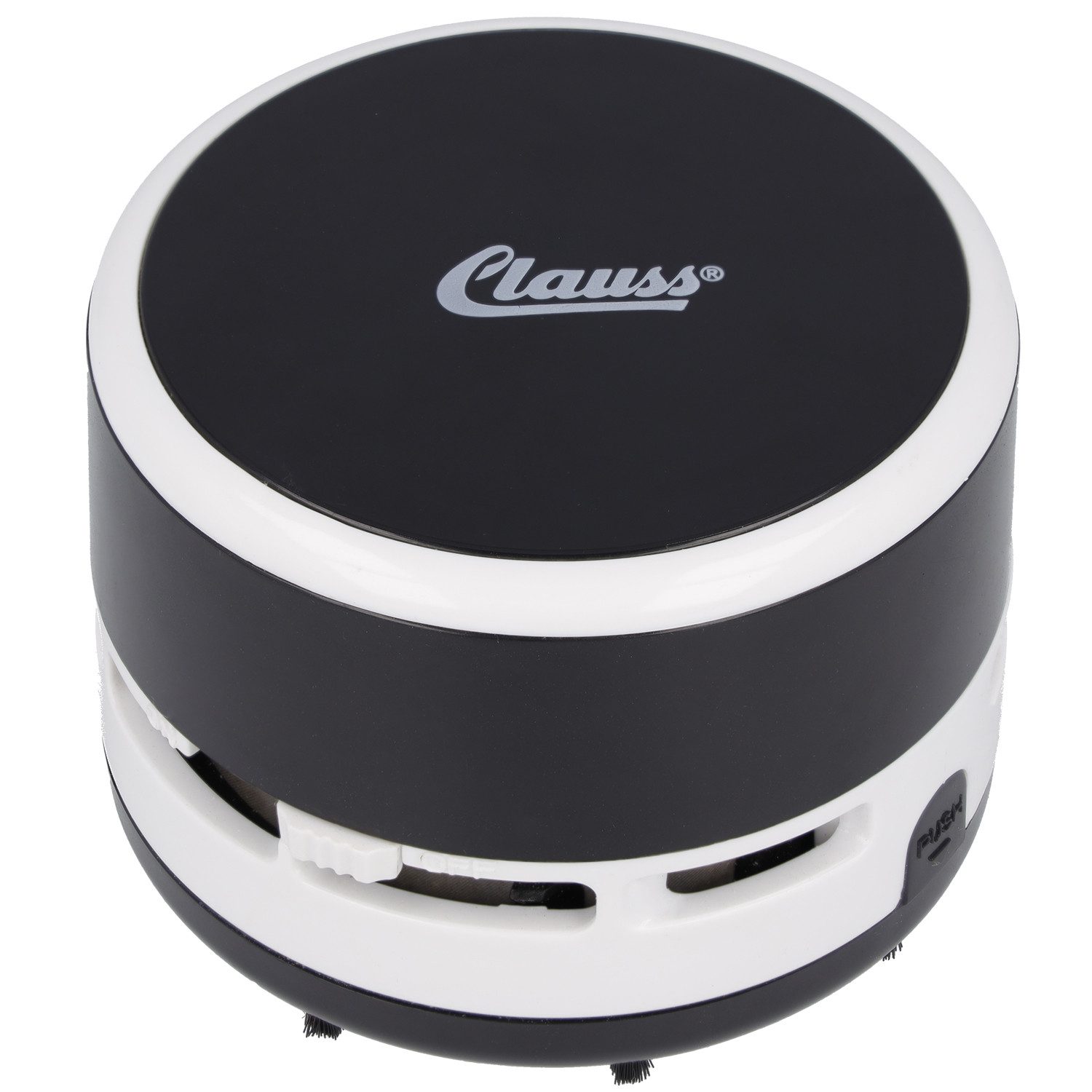 CLAUSS Akku-Handstaubsauger 2Clean Tischstaubsauger Schwarz, Mini Staubsauger Büro Gadget, Ideal für Büro, Haushalt oder Auto