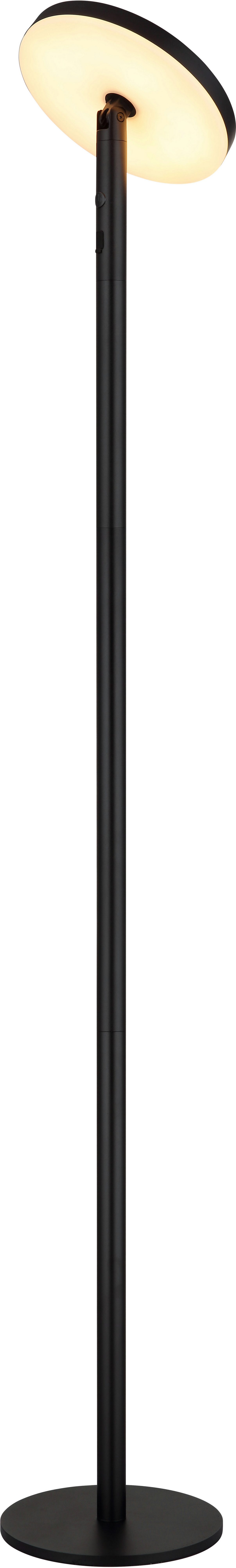 GLOBO LIGHTING LED Solarleuchte SOLARLEUCHTE ALUMINIUM SCHWARZ MATT, 1XLED, LED fest integriert, Solar/Touch Ein/aus/beweglich/schwarz/CCT 1800/2700/3000K
