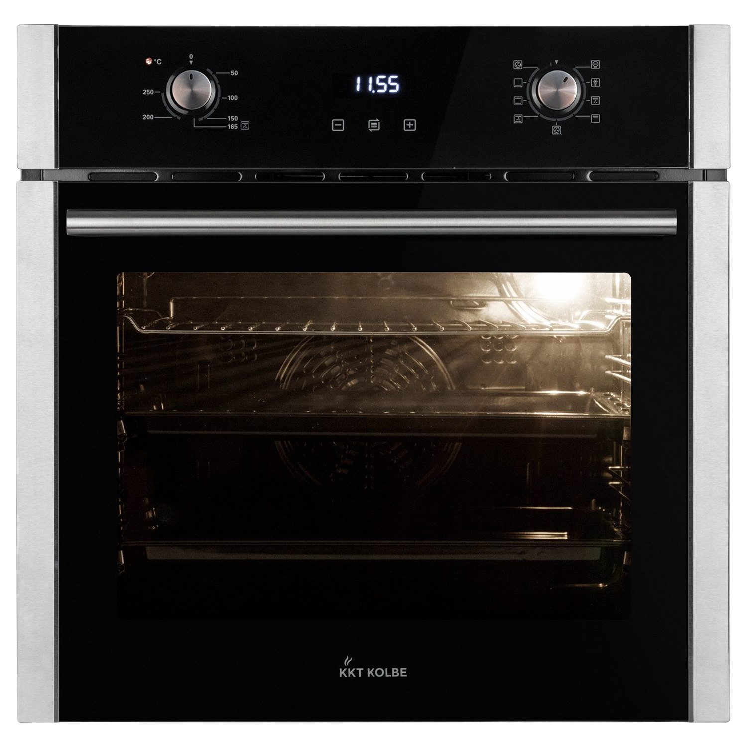 KKT KOLBE Einbaubackofen Backofen Elektroherd EB8010ED, mit 2-fach Teleskopauszug, DampfClean, 60 cm / Teleskopauszüge / Heißluft / Grill-/ Bratsystem / Einbauherd
