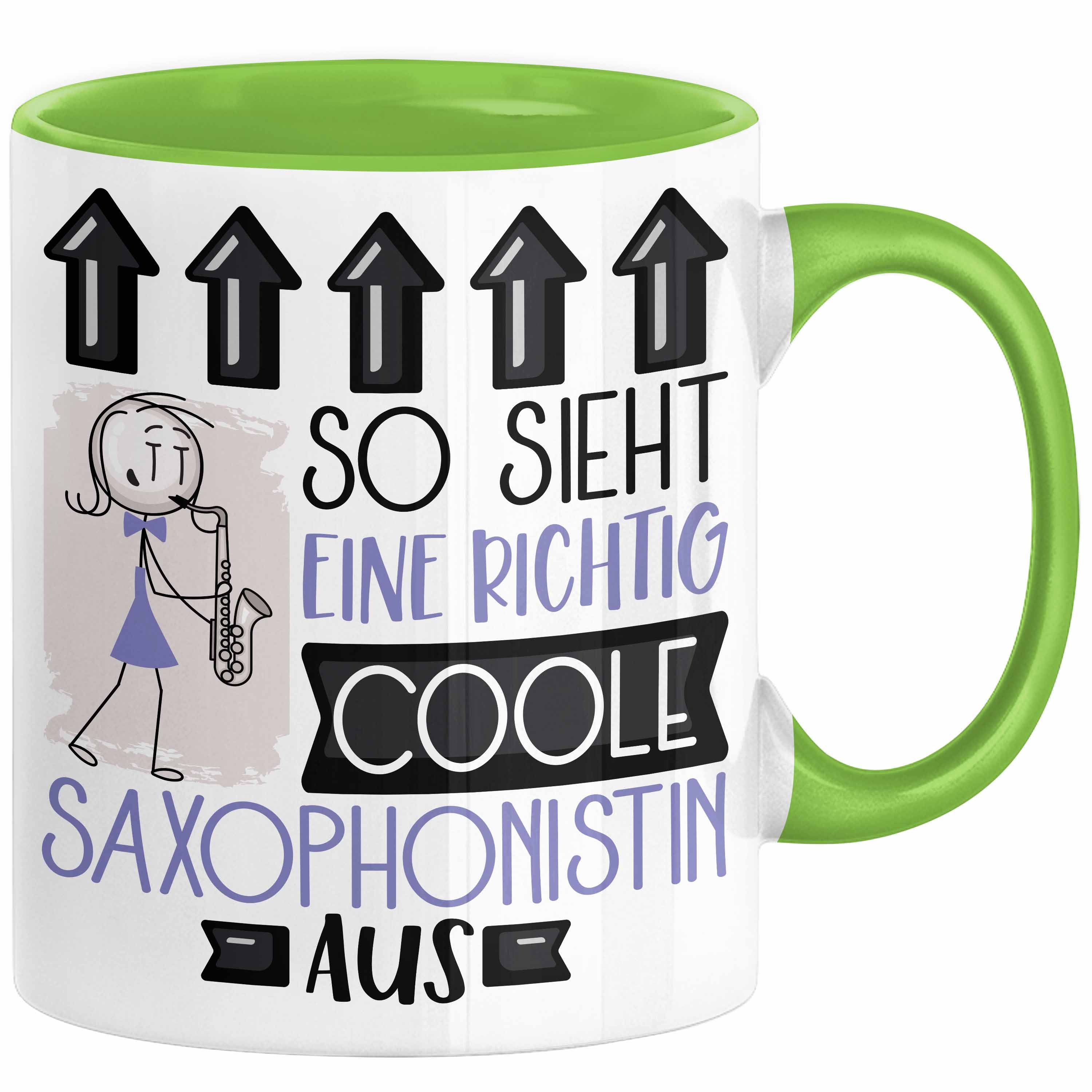 Tasse Saxophonistin Geschenk Tasse Geschenkidee für Saxophonistin Geburtstag
