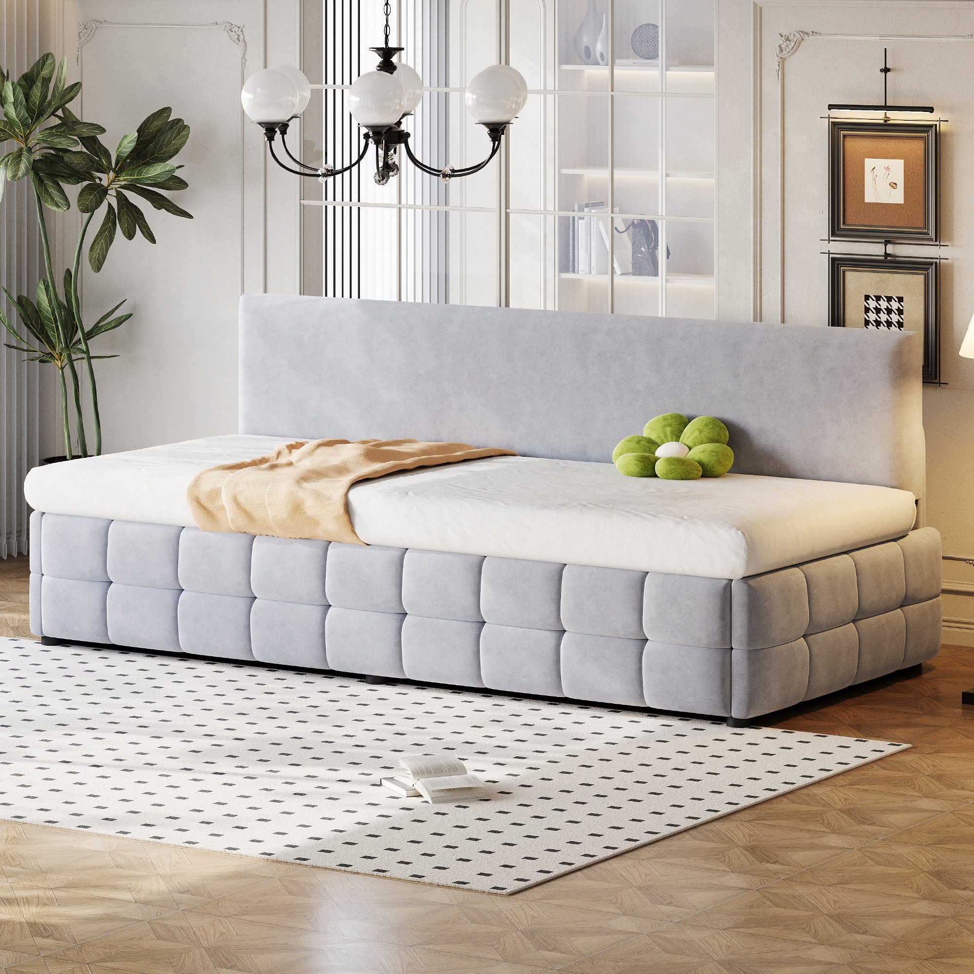 Odikalo Schlafsofa Polsterbett Sofabett Stauraumbett 90*200 cm Hydraulisch günstig online kaufen