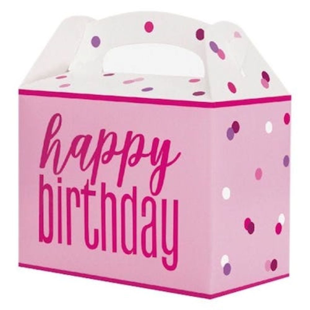 Unique Industries Inc. Hängedekoration Partybox Happy Birthday Glitz 6Stk. Pink
