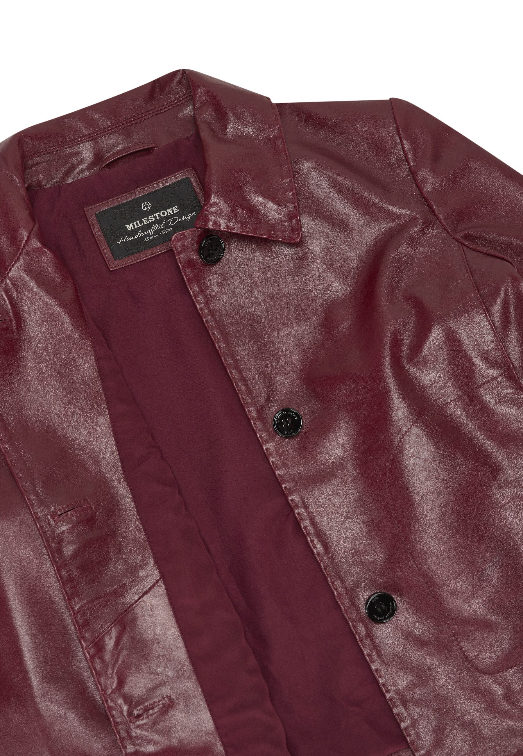 MILESTONE Lederjacke MSDalila Damen Bikerjacke Jacke Leder normale Passform – Bild 5 von 5