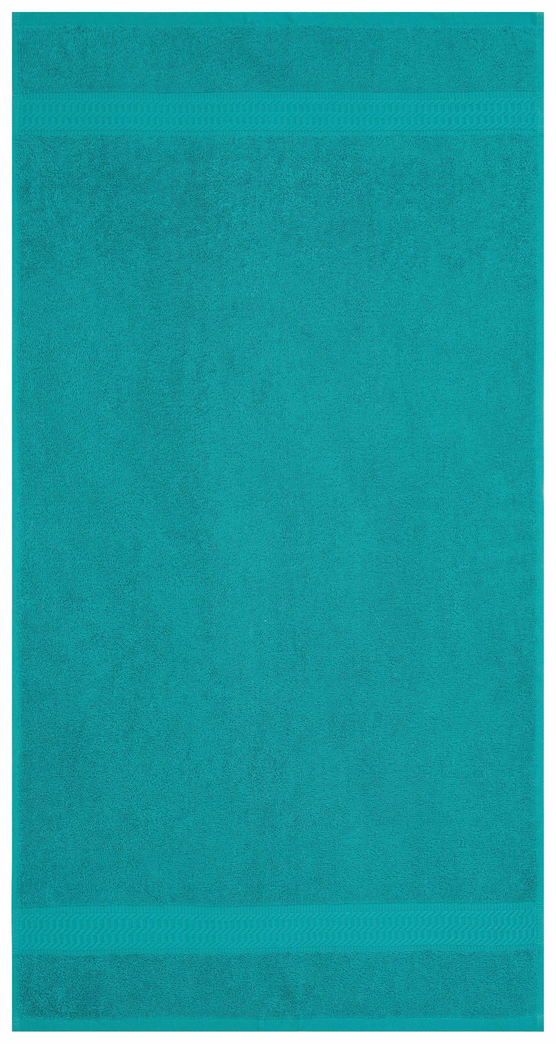 OTTO home Handtücher Juna, als Set und Serie erhältlich, 8 Handtücher, 50x100cm, Walkfrottier (8-St), 8-tlg. Handtuch-Set, 100% Baumwolle, mit Bordüre, Uni-Farben, weich