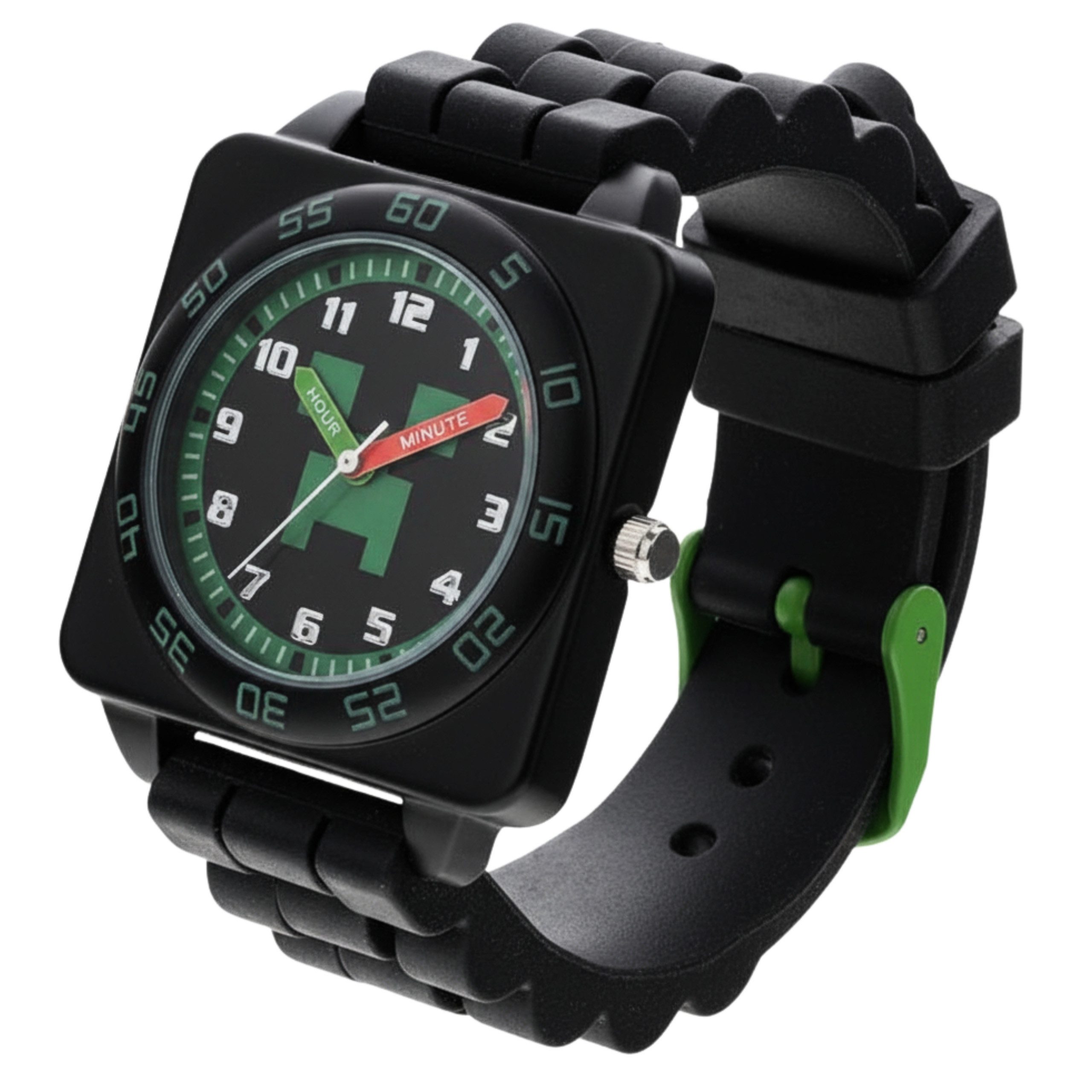 Minecraft Chronograph Minecraft Kinderuhr QUARZUHR, verstellbare Lernuhr für Jungen 6+