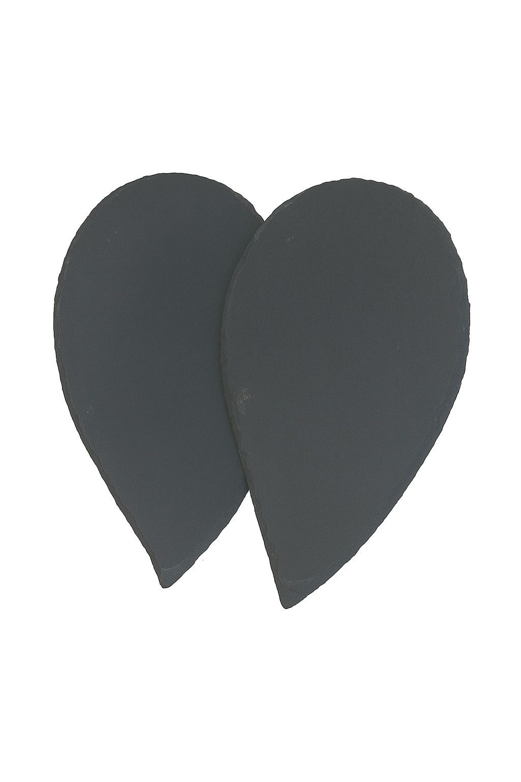 hausleben Servierplatte 2er Set Schieferplatten Tropfenform 24x15 cm, Schiefer, (Set, 2-tlg., 2er Set), aus Naturschiefer, ideal für Vorspeisen, Deko & Geschenk
