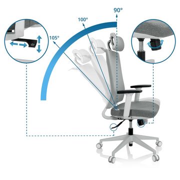 hjh OFFICE Drehstuhl Profi Bürostuhl COMFIO WMH Stoff/Netzstoff (1 St), Schreibtischstuhl ergonomisch