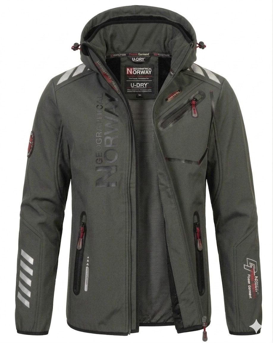 Geographical Norway Softshelljacke (S Bis 7XL) Herren leichte Übergangsjacke für Frühling & Herbst