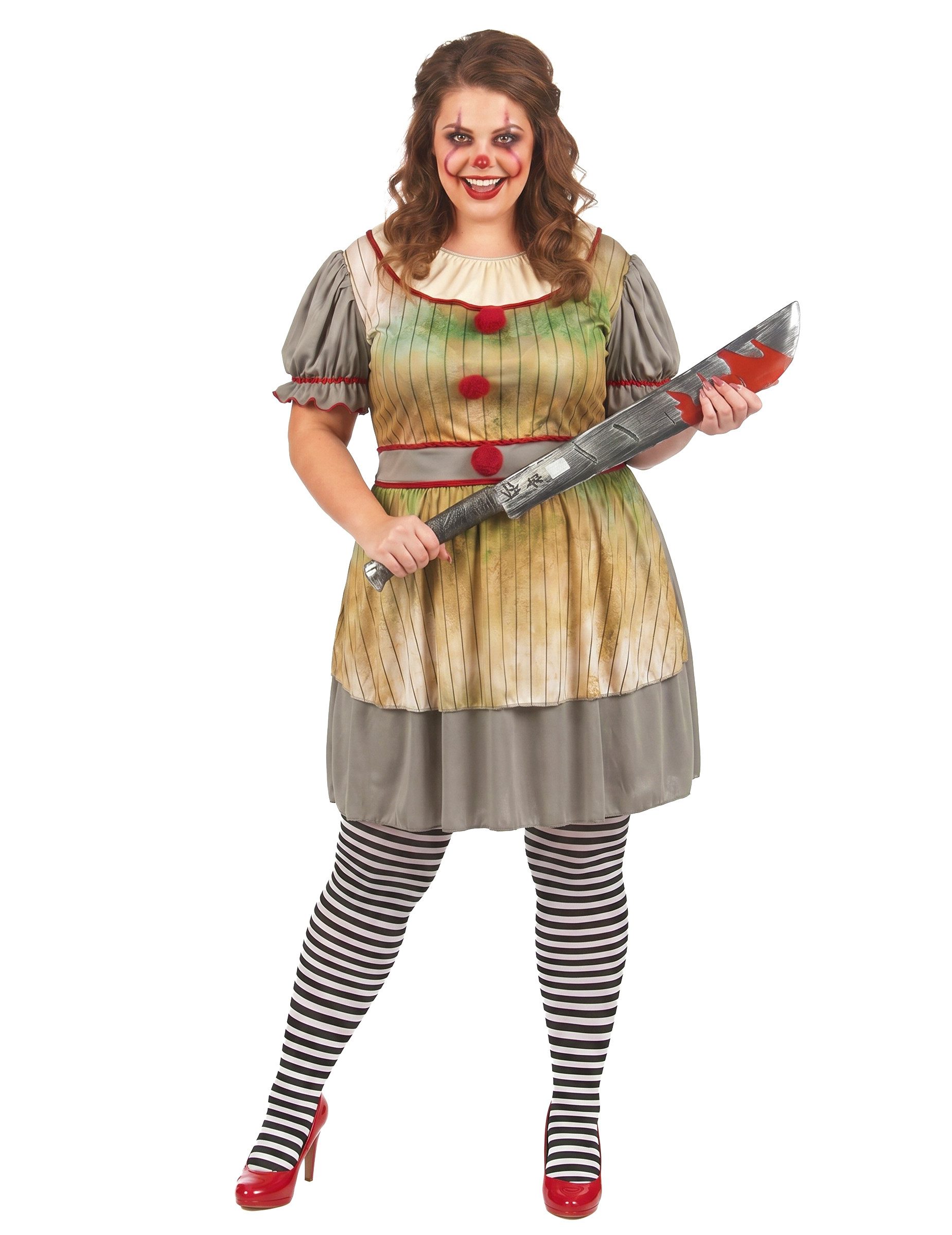 JADEO Kostüm Plus Size Horrorclown-Kostüm für Damen