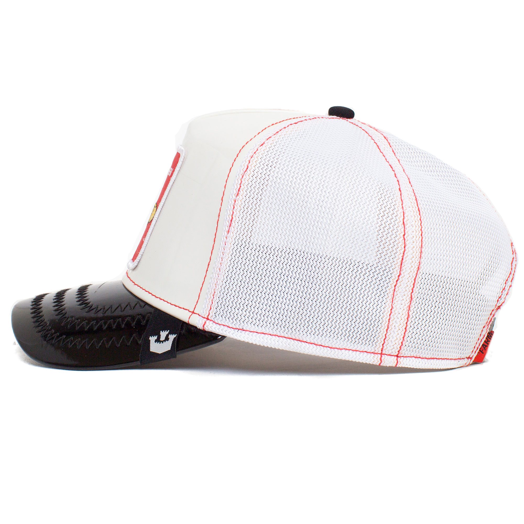 GOORIN Bros. Trucker Cap Goorin Bros. The Red Queen Trucker Mesh Cap Patent Leather White (Basecap, Meshcap, Trucker Kappe)