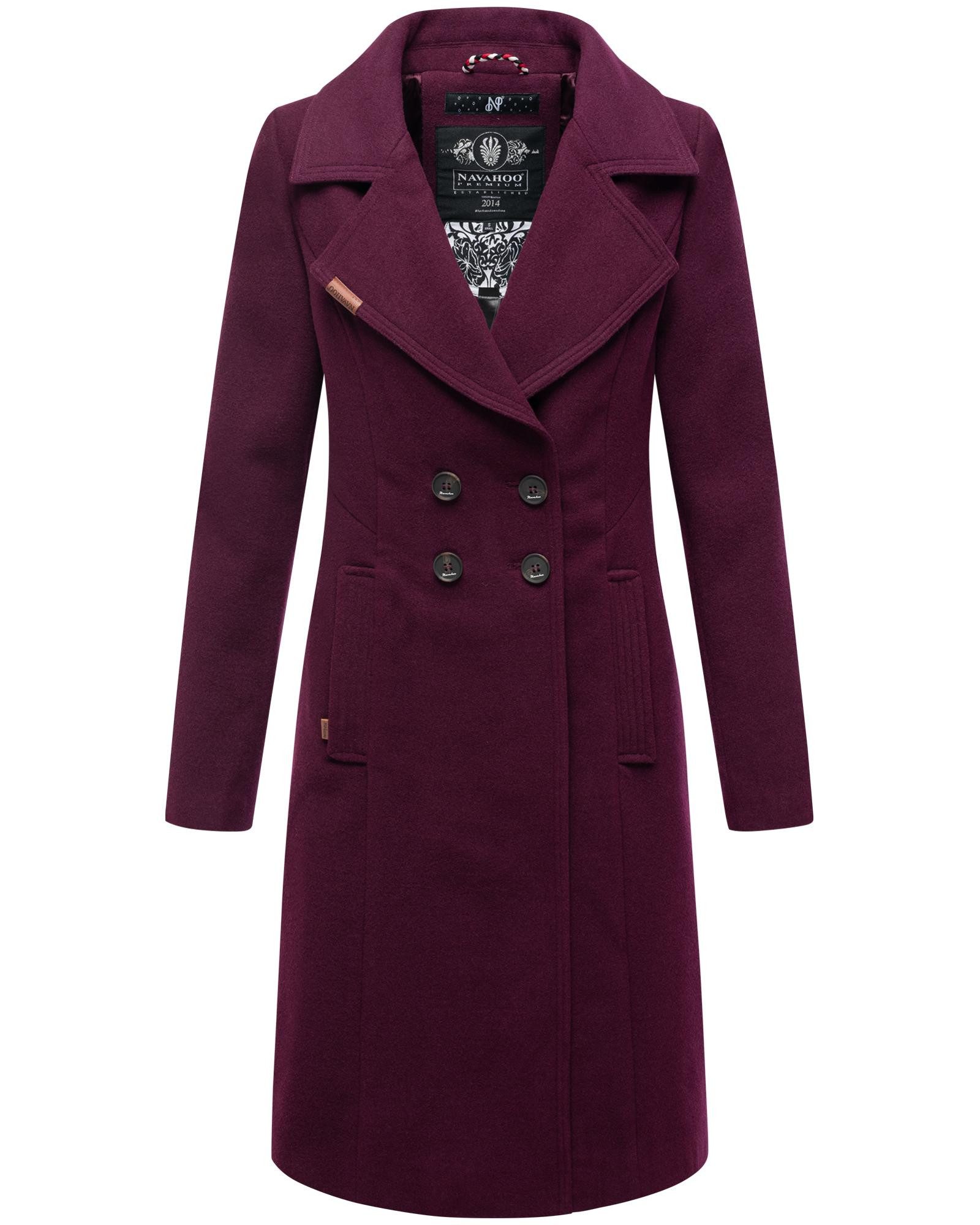 Navahoo Wintermantel Wooly edler Damen Trenchcoat in Wollmantel-Optik günstig online kaufen