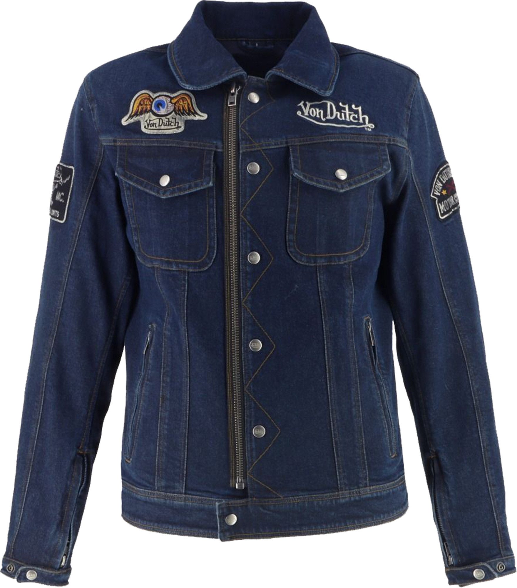Von Dutch Motorradjacke x Helstons Westy Motorrad Textiljacke Rückenprotektor enthalten,Brustprotektor enthalten,Ellenbogenprot