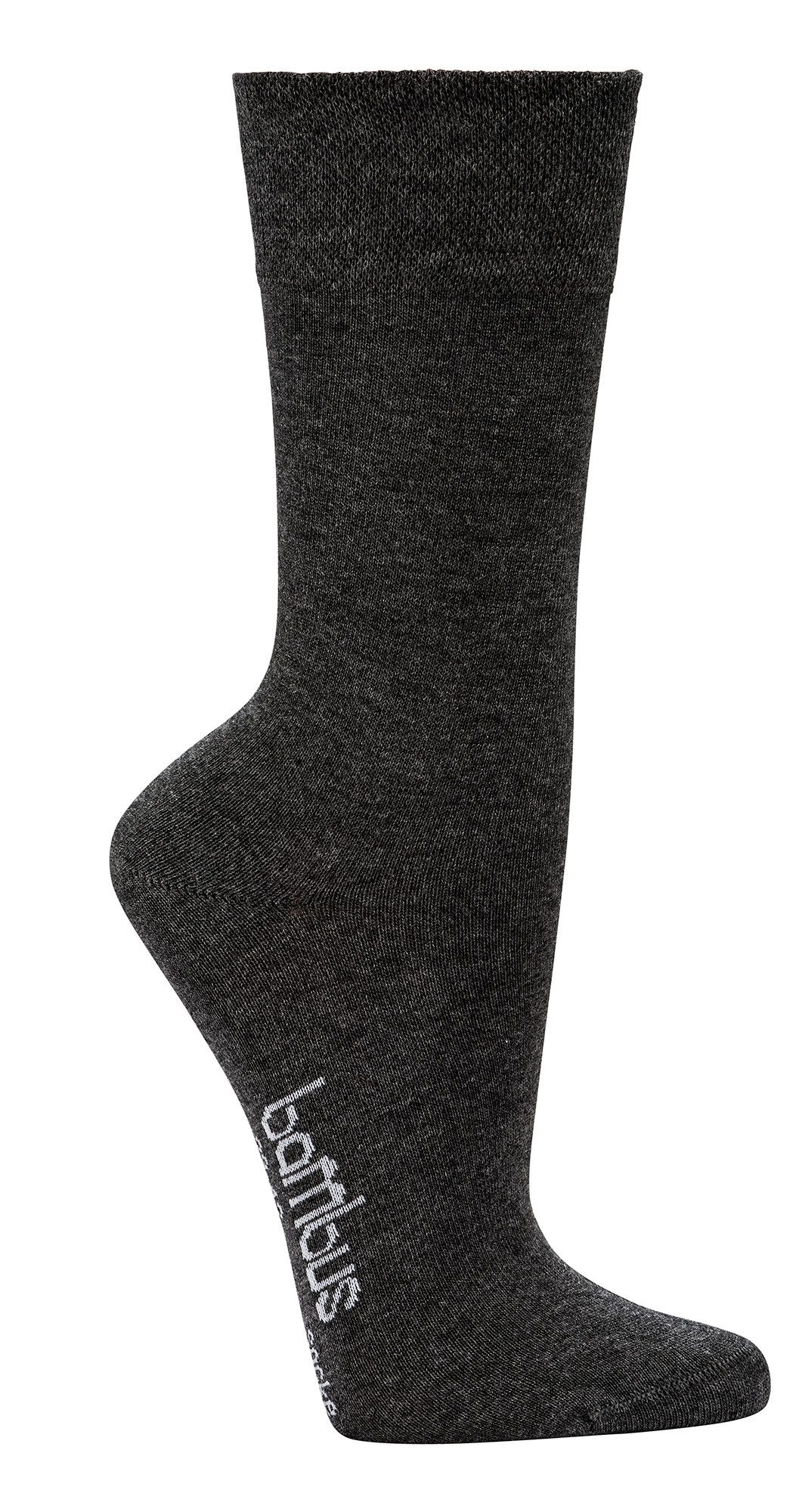 Socks 4 Fun Socken Bambus Viskose Socken (3 Paar) extra-breiterPiqué-Komfortbund Spitze und Ferse verstärkt