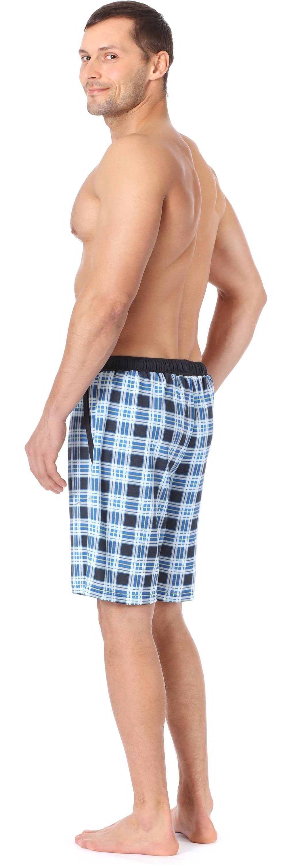 Bund Schlafanzughose TI30-114 Timone Herren Karierrt7 (1-tlg) elastischer Pyjamashorts Kurz (9632301)