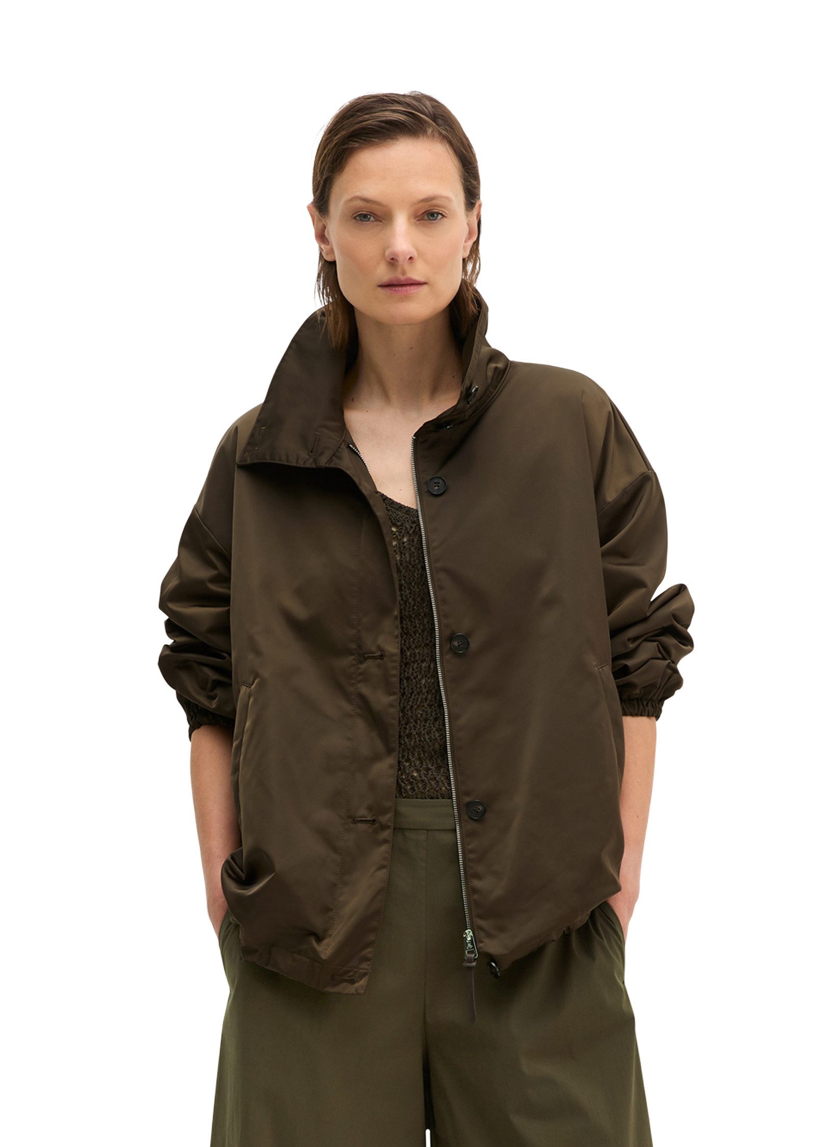 Marc O'Polo Outdoorjacke aus recyceltem Shiny-Polyester-Twill