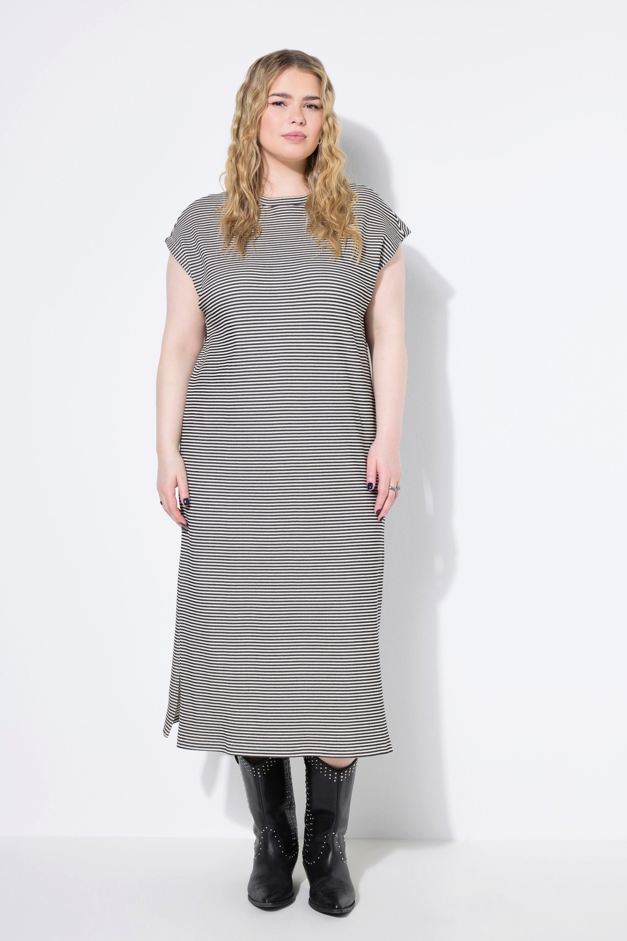 Jerseykleid Midi-Jerseykleid oversized Ringel