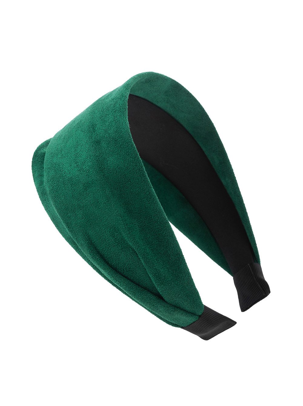 axy Haarreif Breiter Haarreif mit leichtem Flanell elegant, Damen Breiter Haarreif (Leder Optik) Haarband Haarreifen