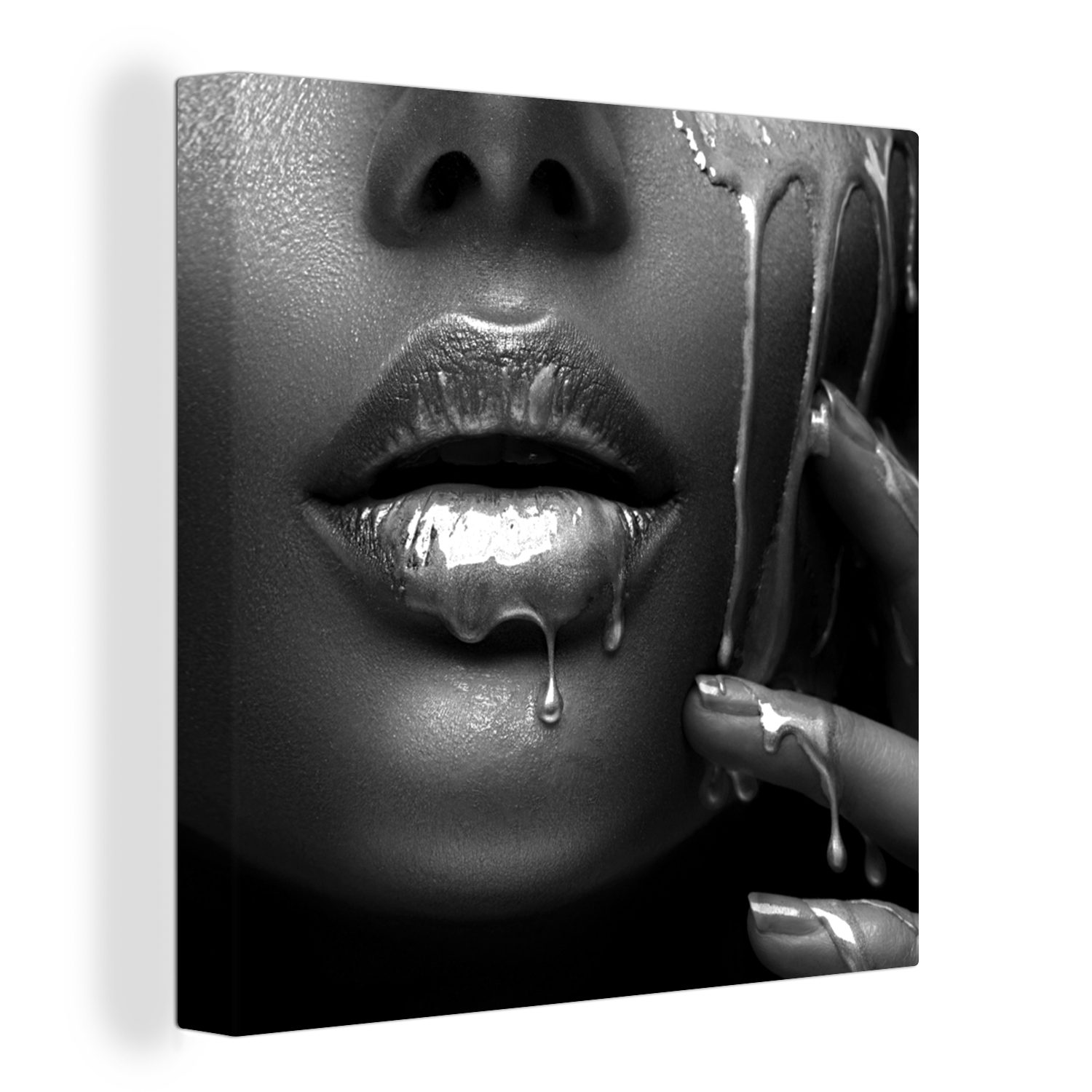 OneMillionCanvasses® Leinwandbild Frau - Gold - günstig online kaufen