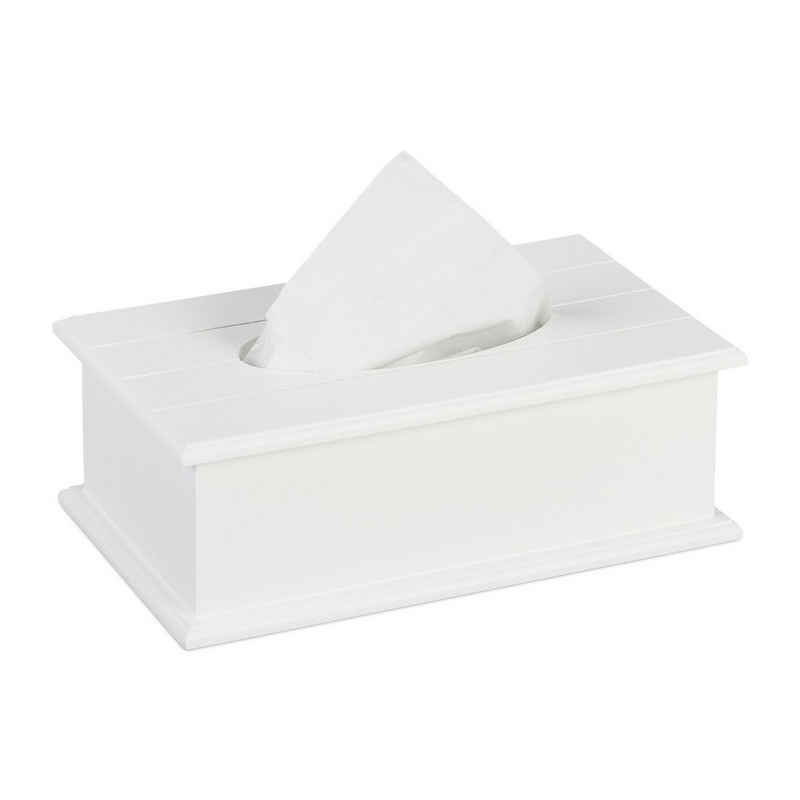 relaxdays Papiertuchbox Taschentuchbox mit Deckel
