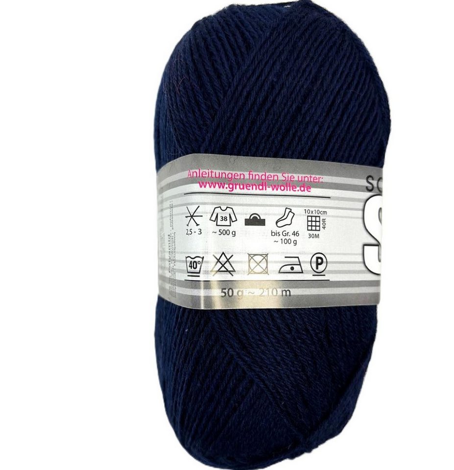 Thumbnail - Gründl Sockenwolle Soxs Superwash 4 oder 6 fach Häkelwolle, 130 m (150g für Socken bis Gr. 46, 1 Knäuel), superwash, str...