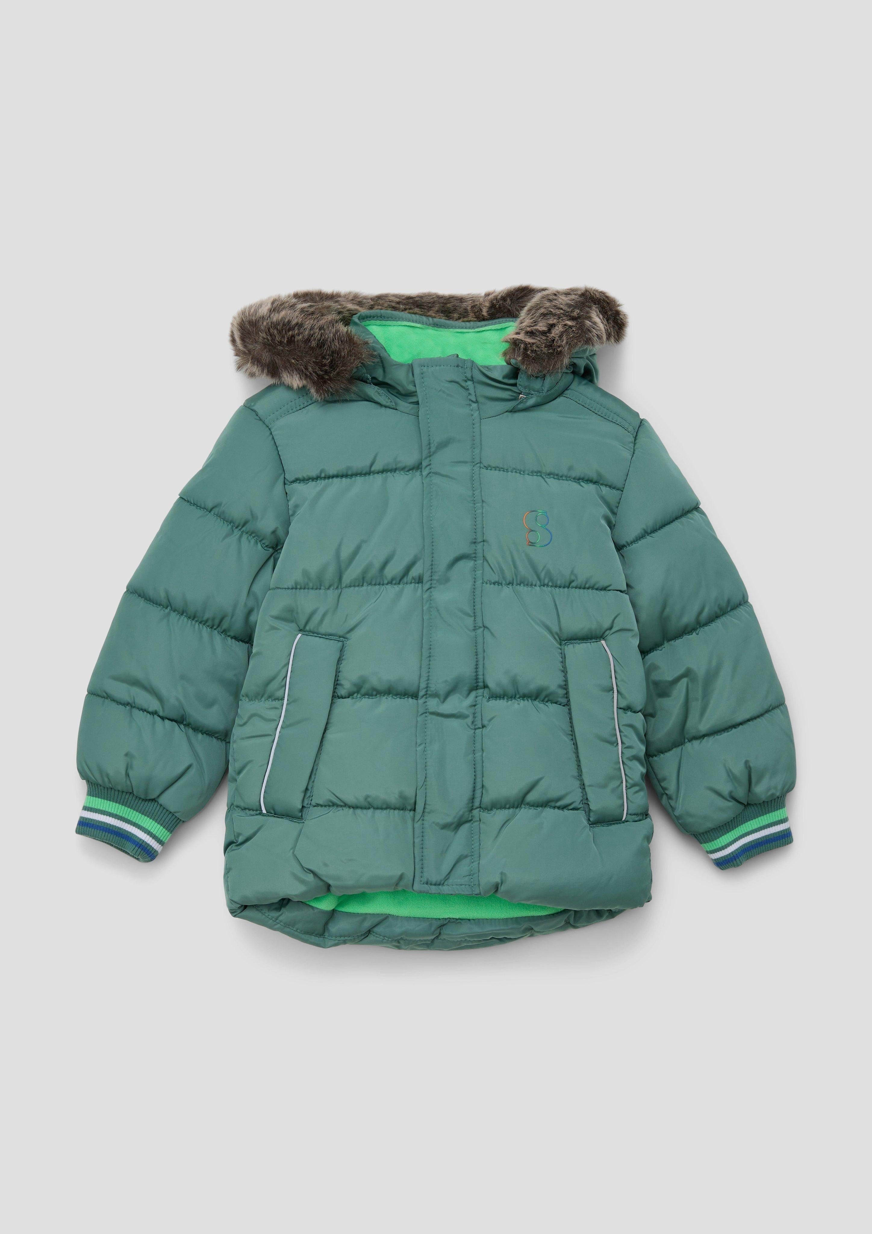 Outdoorjacke Steppjacke mit abnehmbarem Kunstfell