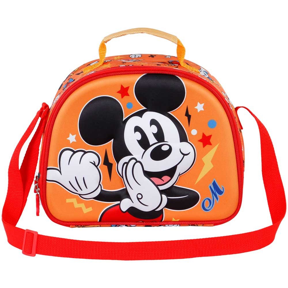Karactermania Kindergartentasche Disney Micky Maus Frühstückstasche Kinder Umhängetasche Lunch Bag, Isolierende Innenauskleidung
