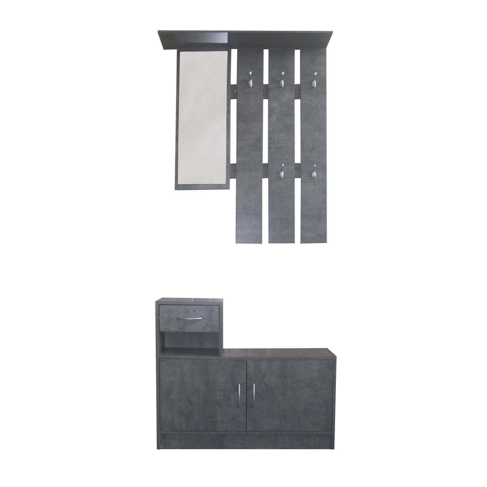 HTI-Line Garderoben-Set Garderobe Thekla, (Set, 2-St., 1x Garderobenpaneel günstig online kaufen