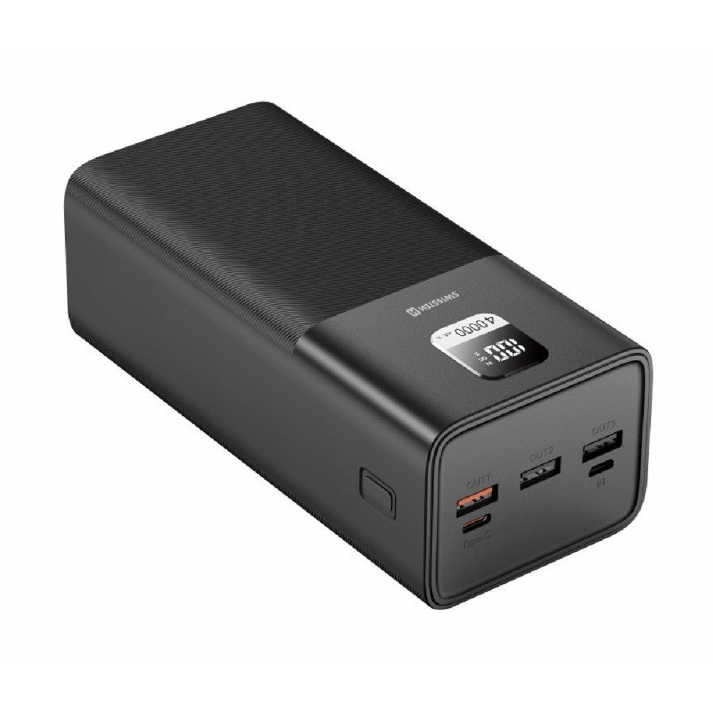 SWISSTEN 40.000mAh Powerbank USB und USB-C 100W Ladegerät Powerbank