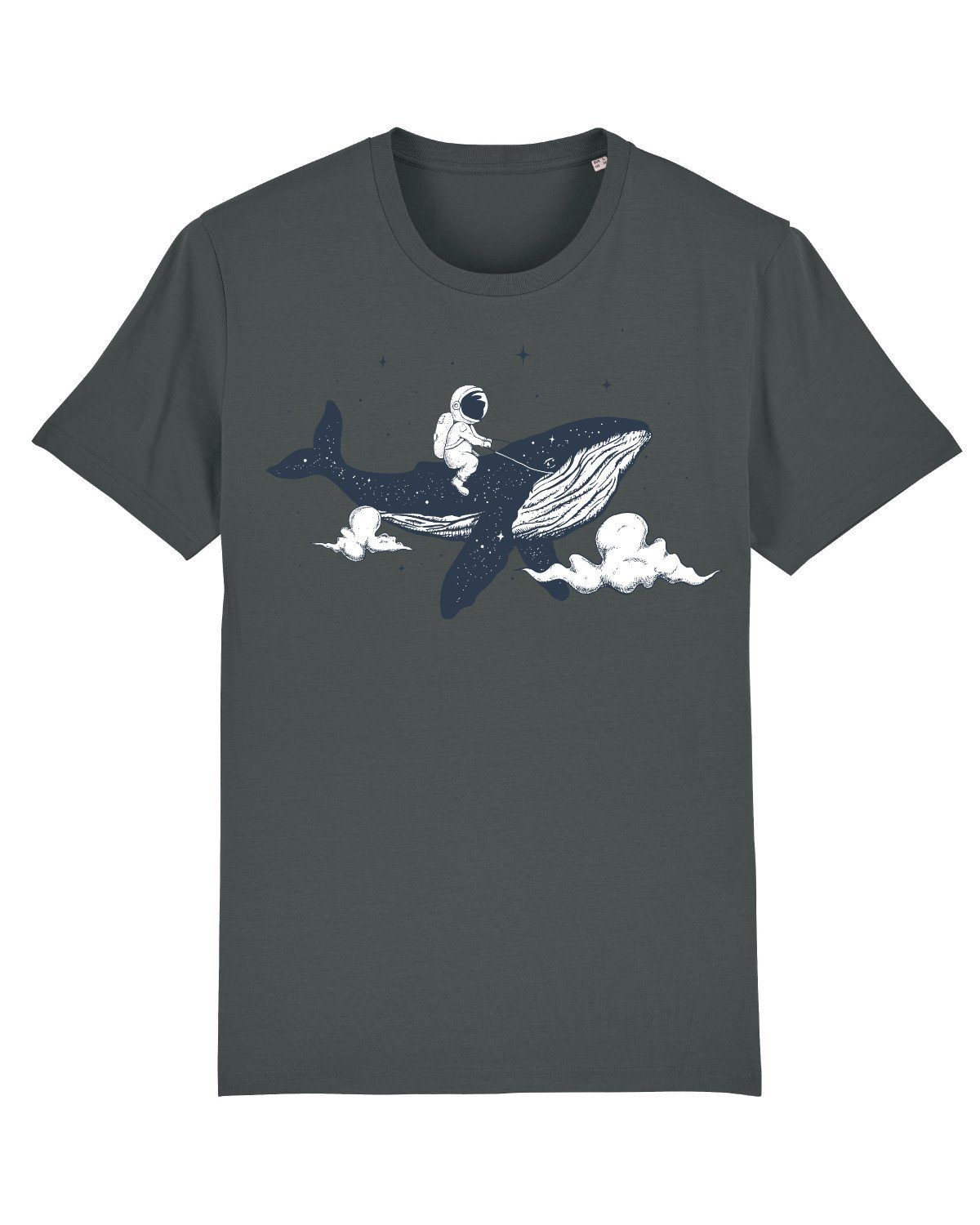 wat? Apparel Print-Shirt Spacewhale (1-tlg) antrazit