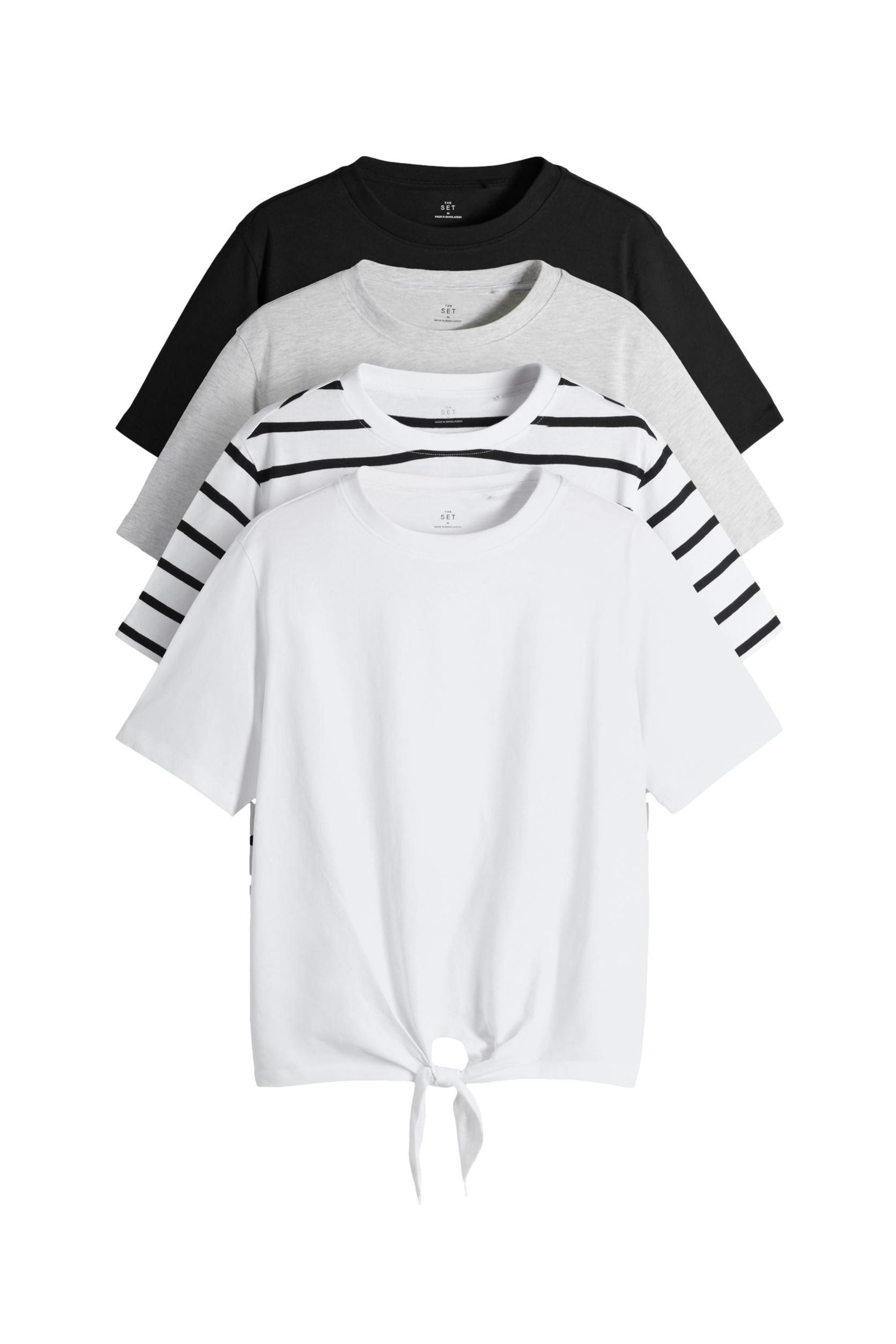 The Set T-Shirt The Set T-Shirts zum Binden, 4er-Pack (4-tlg) günstig online kaufen