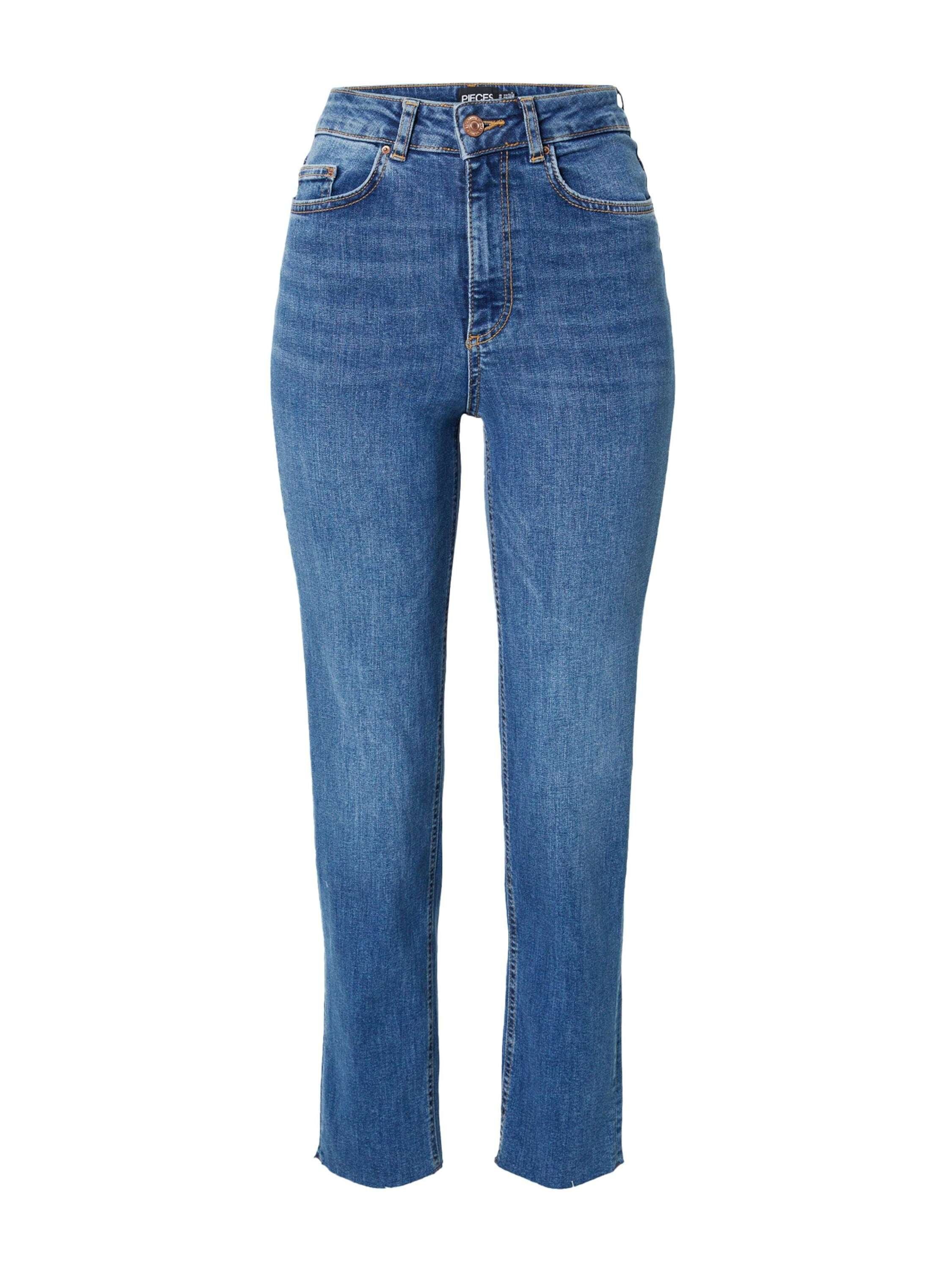 Jeans Dritti Donna PIECES - Modello Pckelly HW Straight Lb302 Noos - Denim Danese - 3
