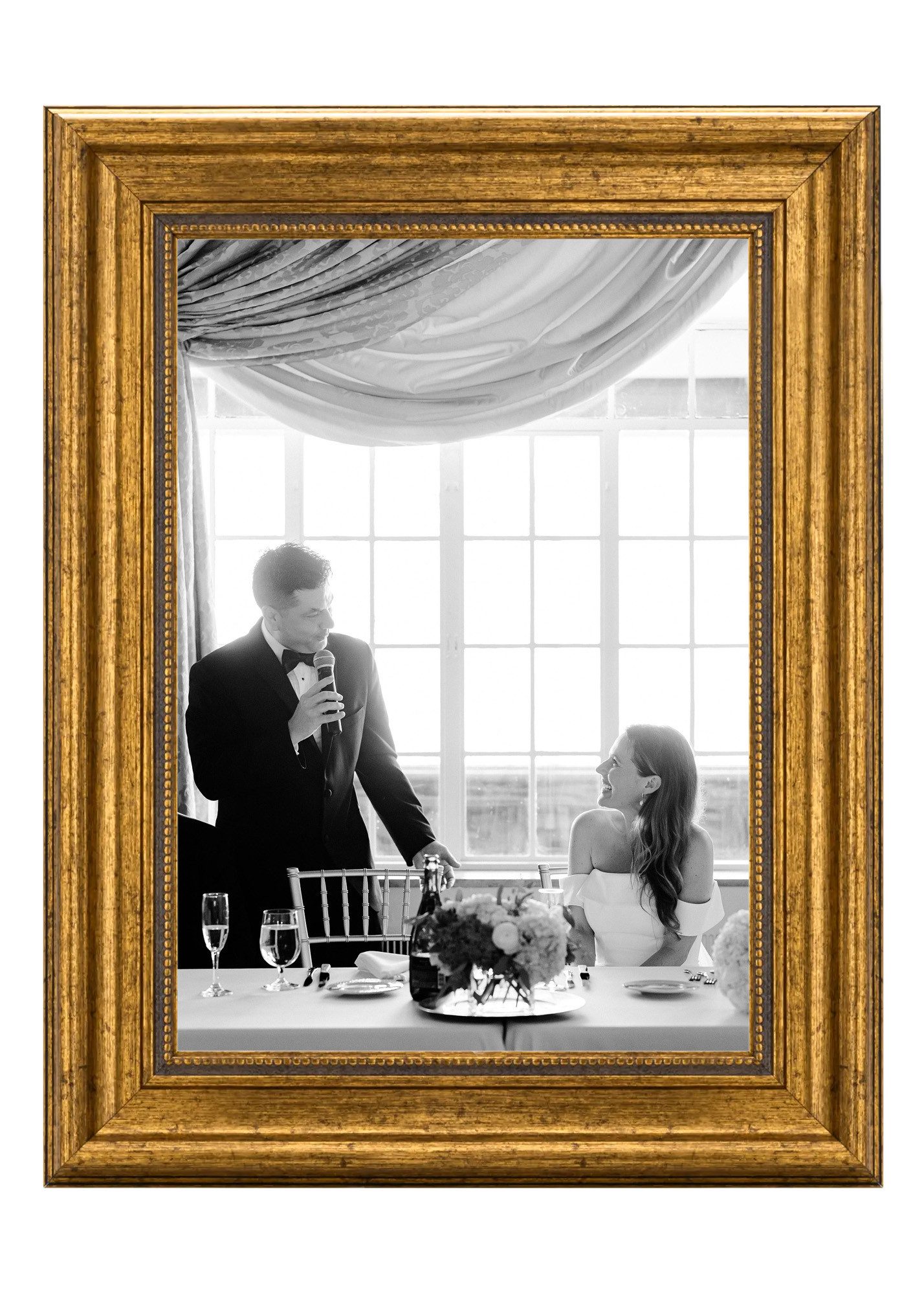 CABBEL Bilderrahmen Vintage Barock-Bilderrahmen Gold & Silber, Wohnzimmer, viele Größen, (1 St), hochwertige Verarbeitung, Dekorativ & Elegant, Antik Look für Poster