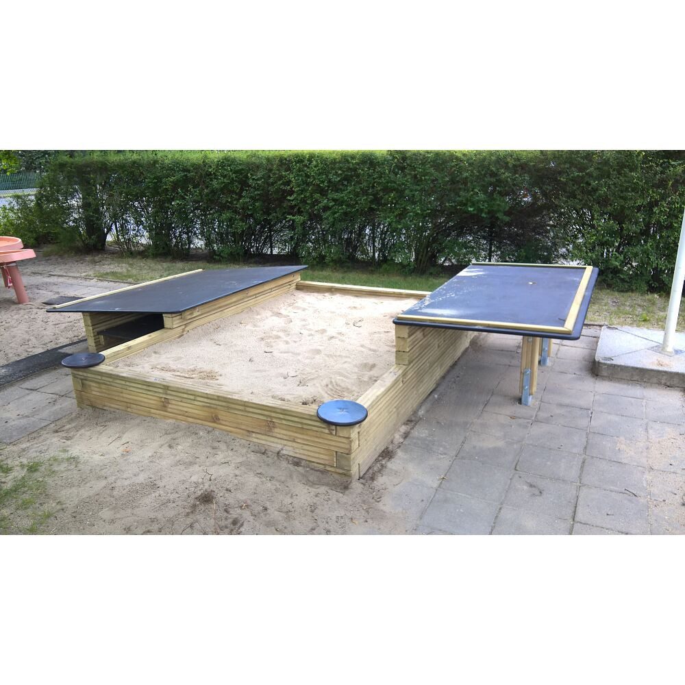Playparc Sandkasten Sandkasten Inklusion, Mit geschütztem Materialaufbewahrungsfach