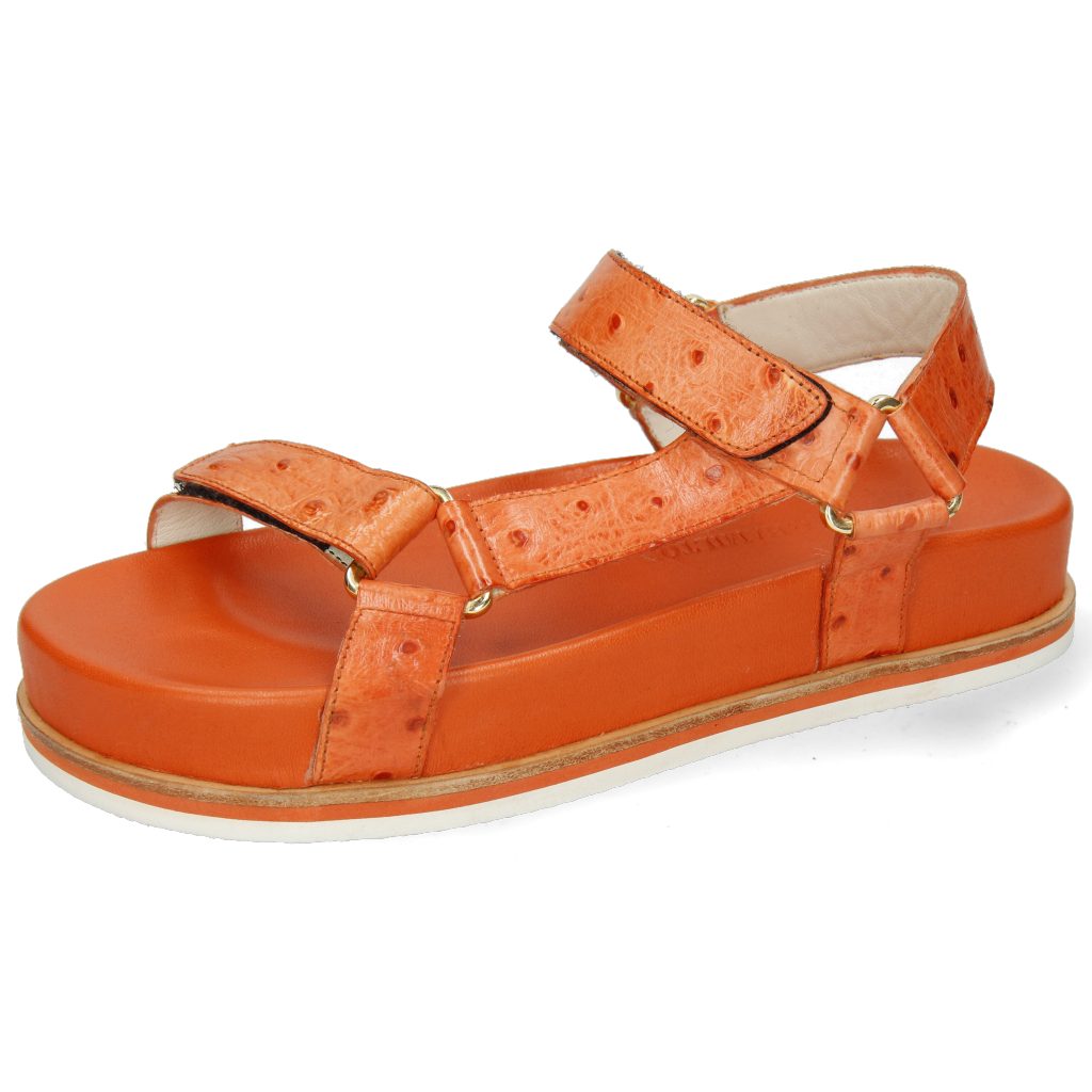Melvin & Hamilton Wilma 19 Sandale Vegas Ostrich Coral Lining